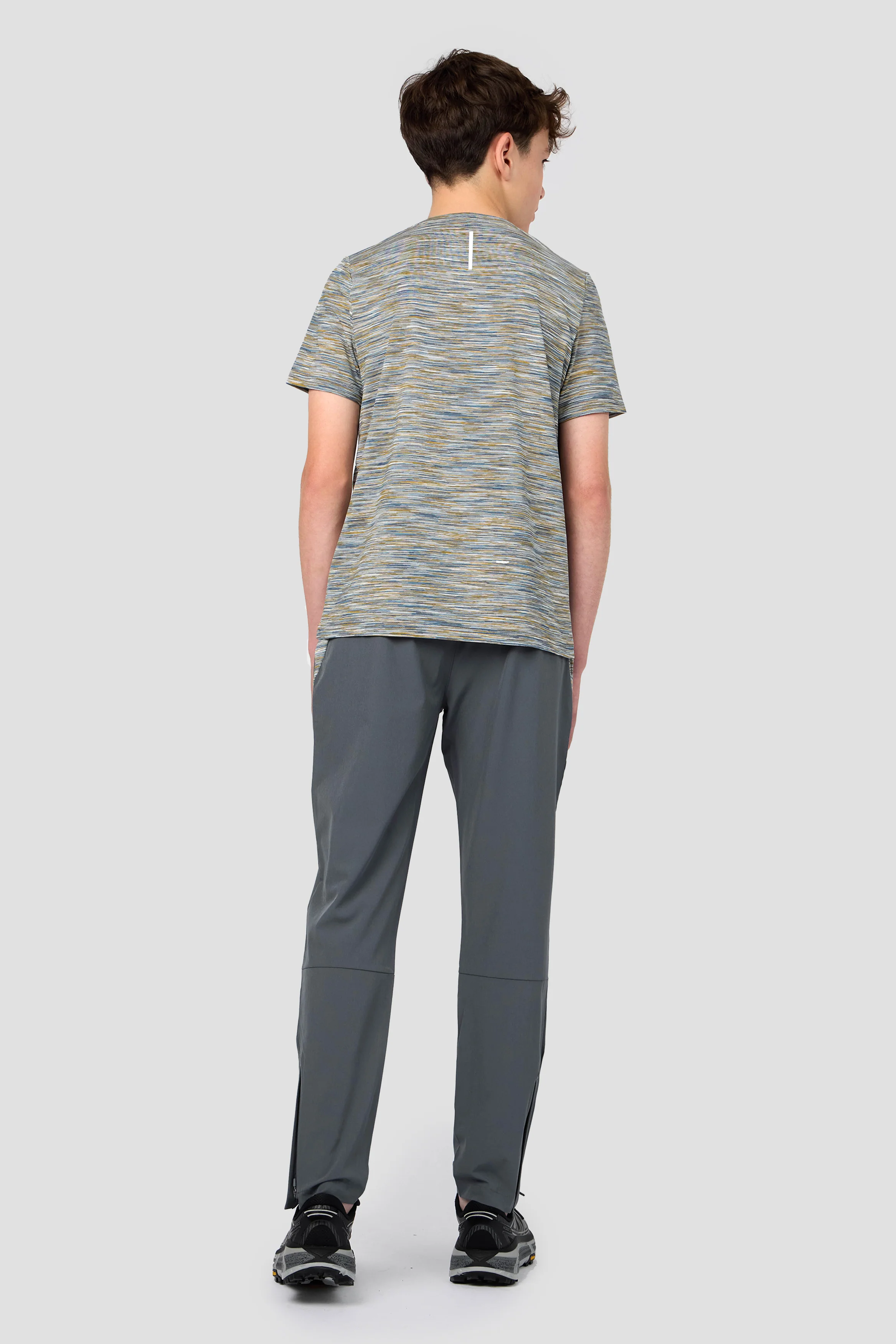 Boys Trail T-Shirt - Grey/Blue/Orange - Image 4