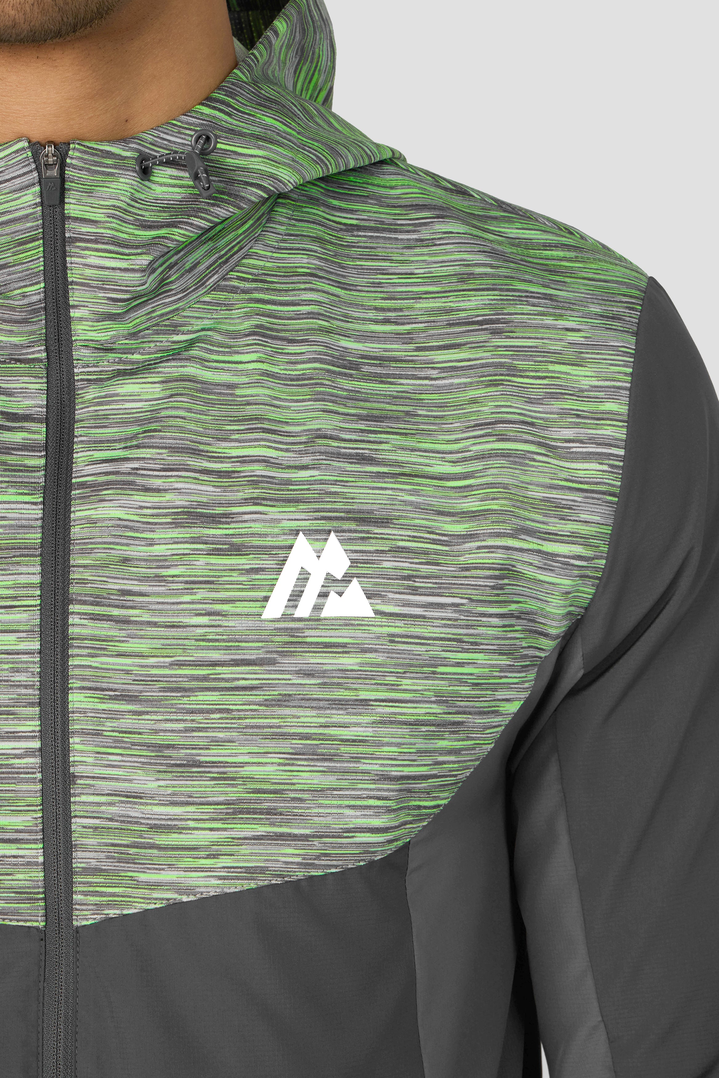 Trail Windbreaker - Grey/Neon Green - Image 4