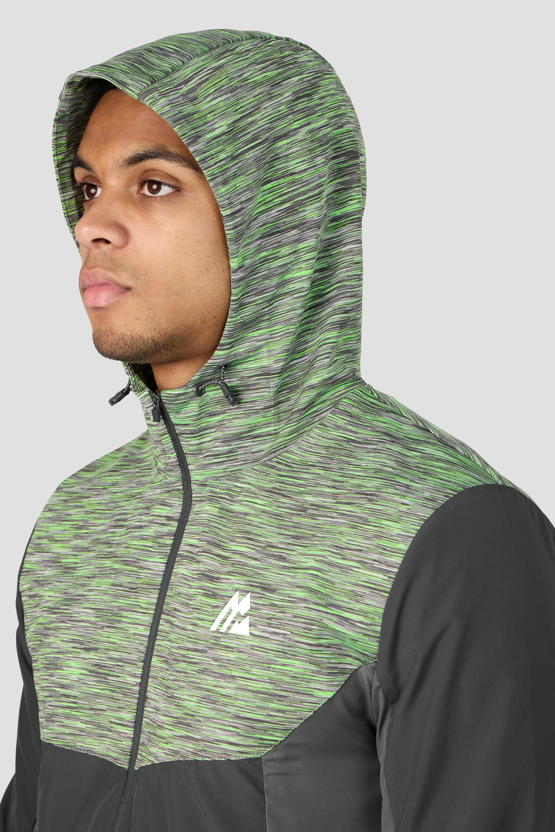 Trail Windbreaker - Grey/Neon Green - Image 6