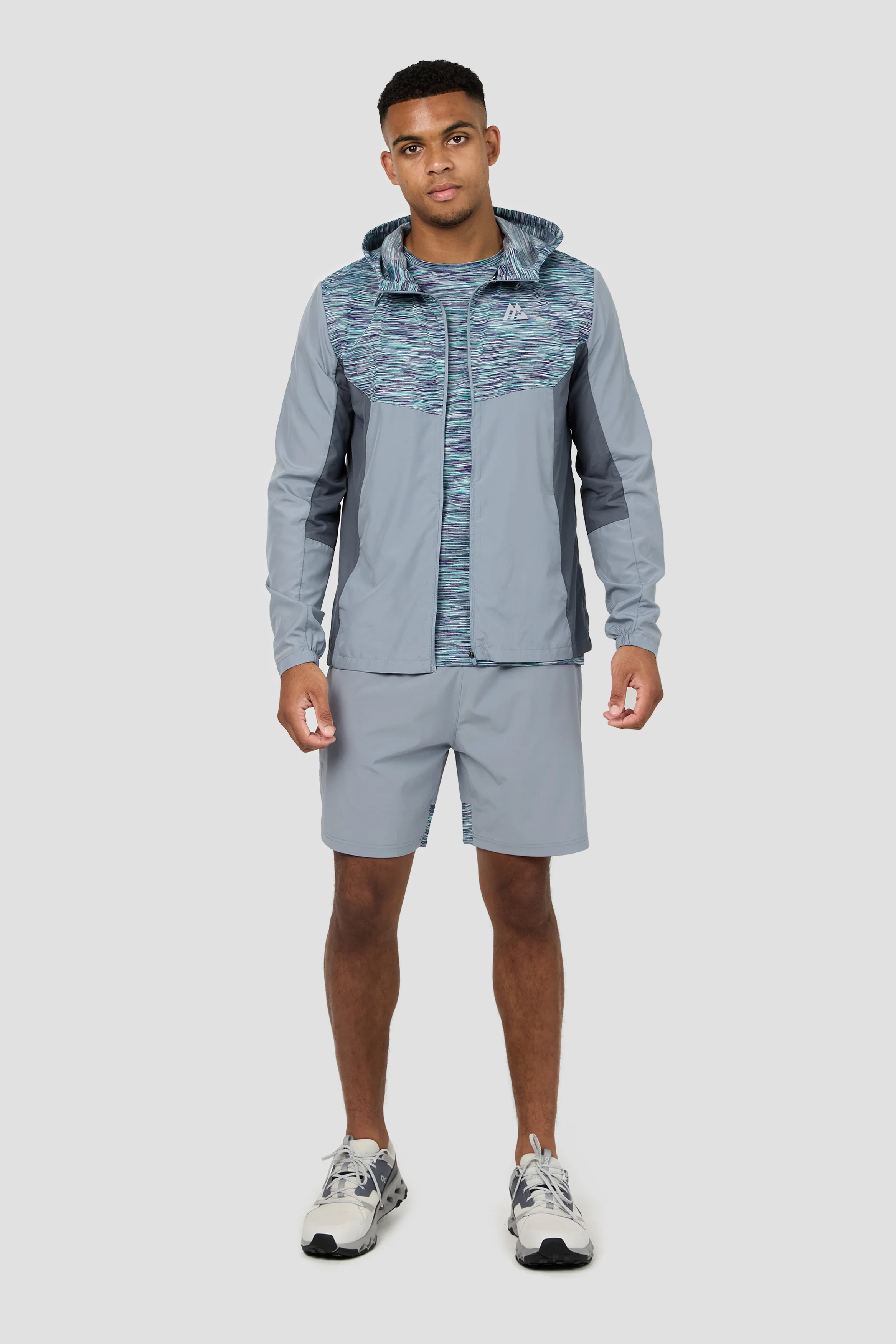 Trail Windbreaker - Grey/Green/Purple - Image 3