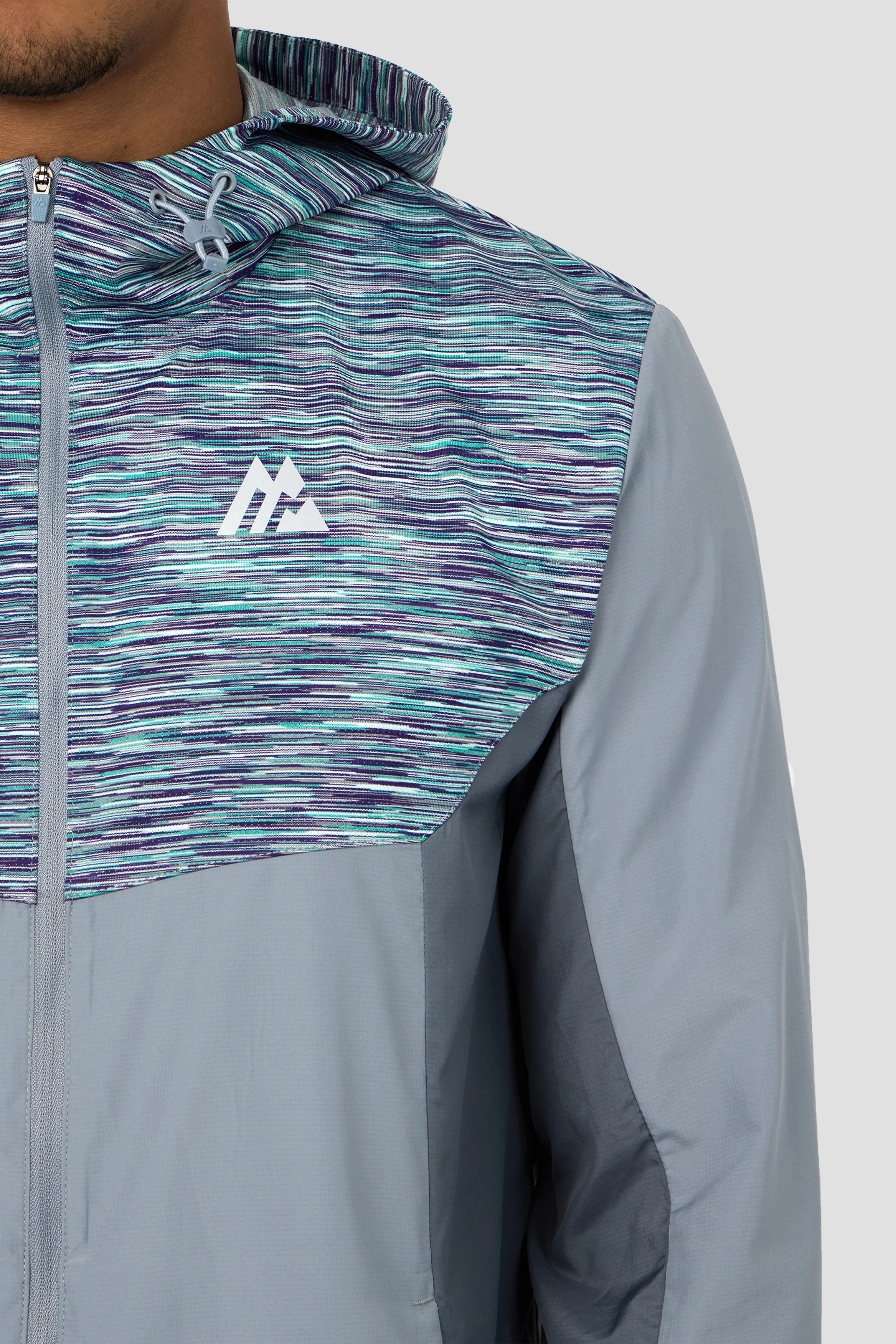 Trail Windbreaker - Grey/Green/Purple - Image 6