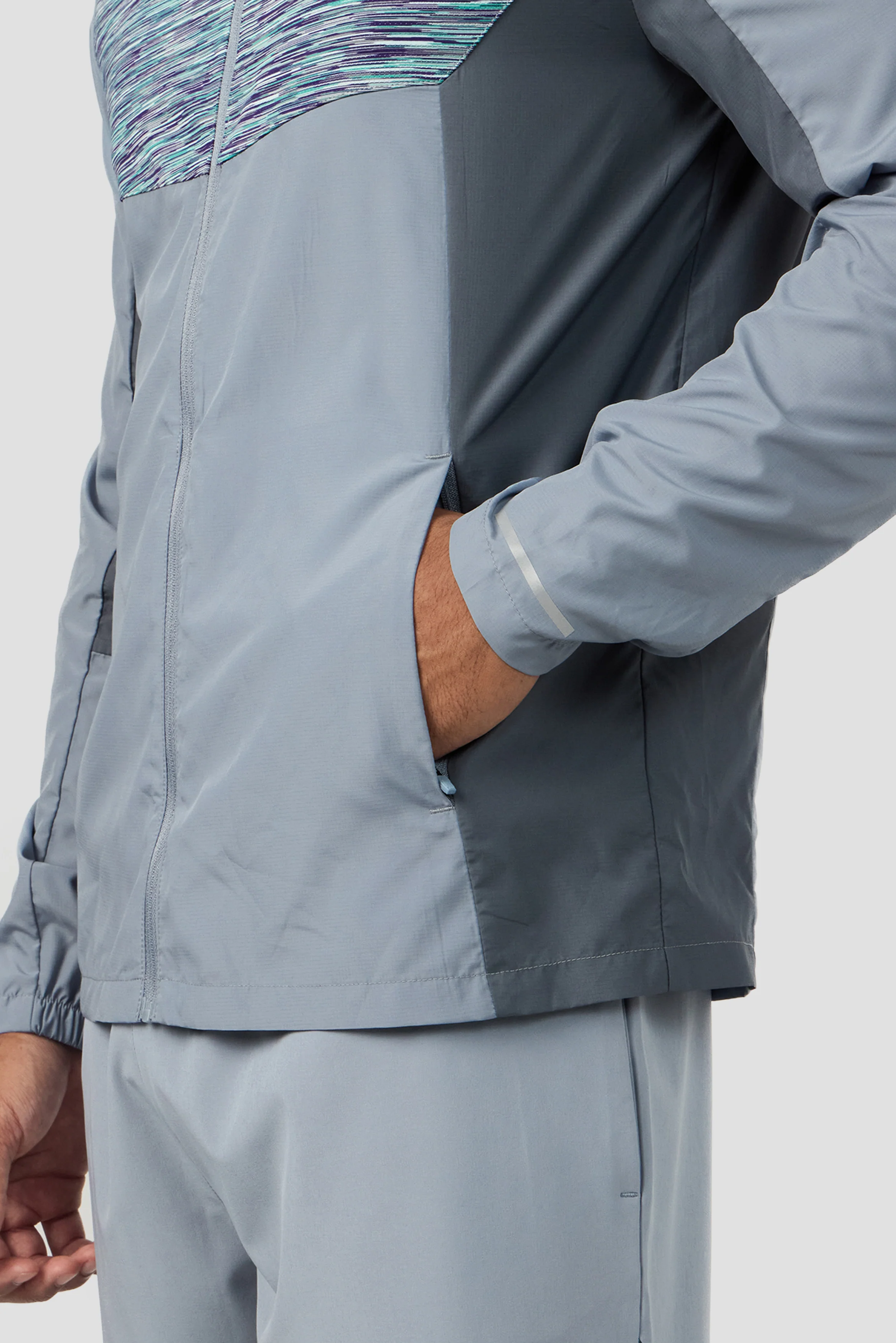 Trail Windbreaker - Grey/Green/Purple - Image 7