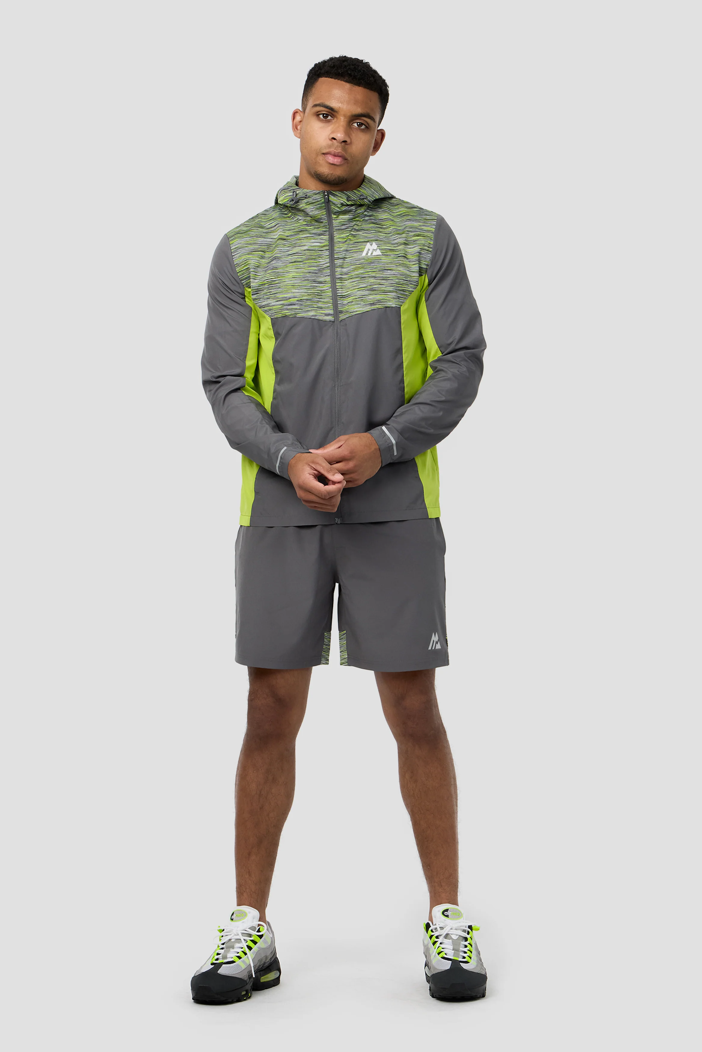 Trail Windbreaker - Lime/Grey - Image 3