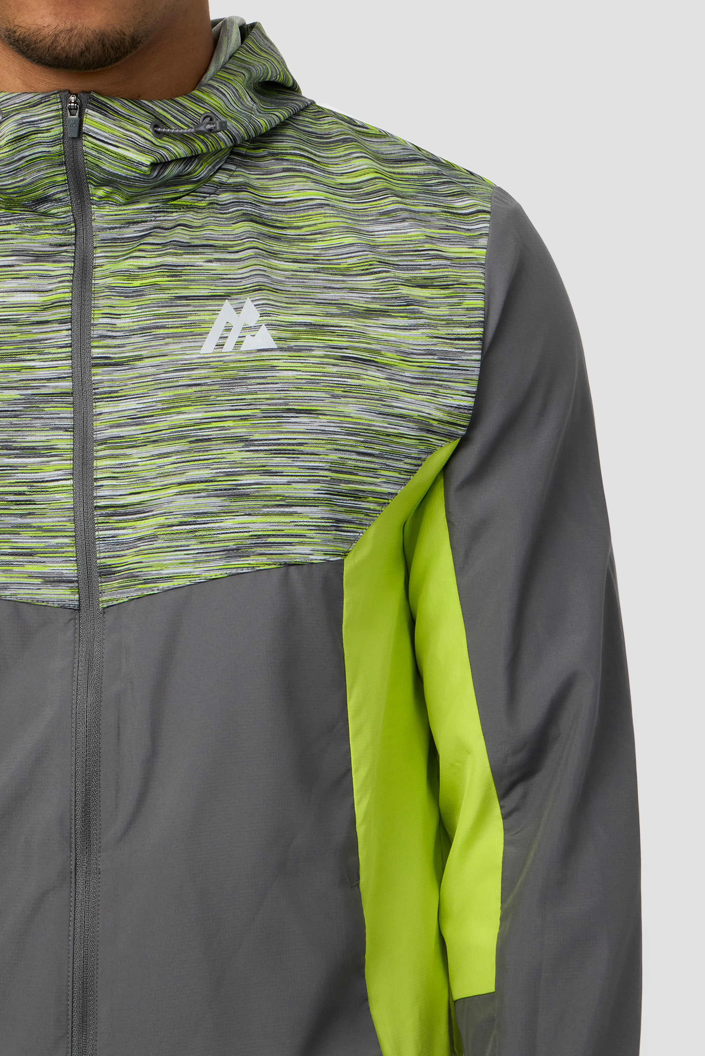 Trail Windbreaker - Lime/Grey - Image 5