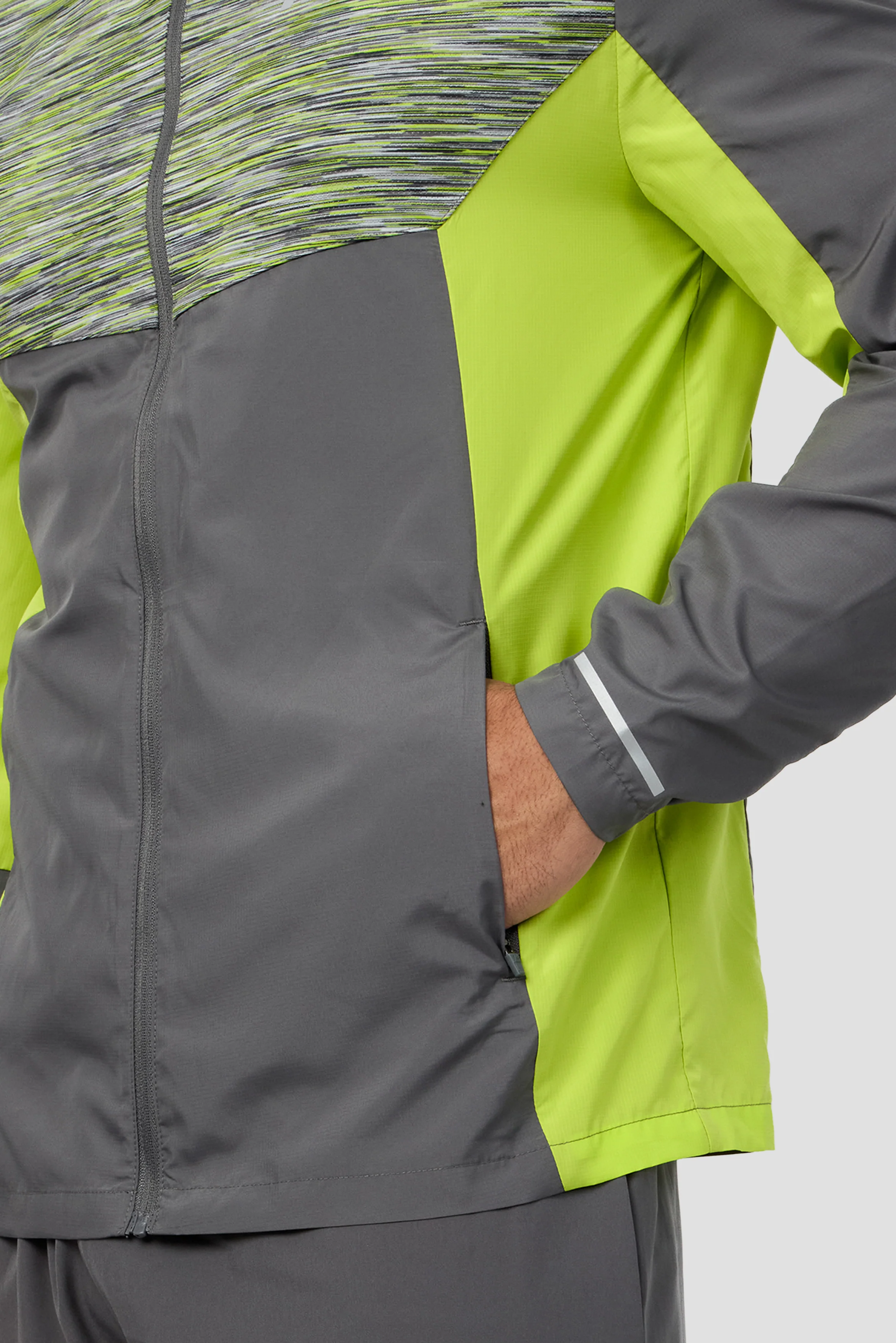 Trail Windbreaker - Lime/Grey - Image 6
