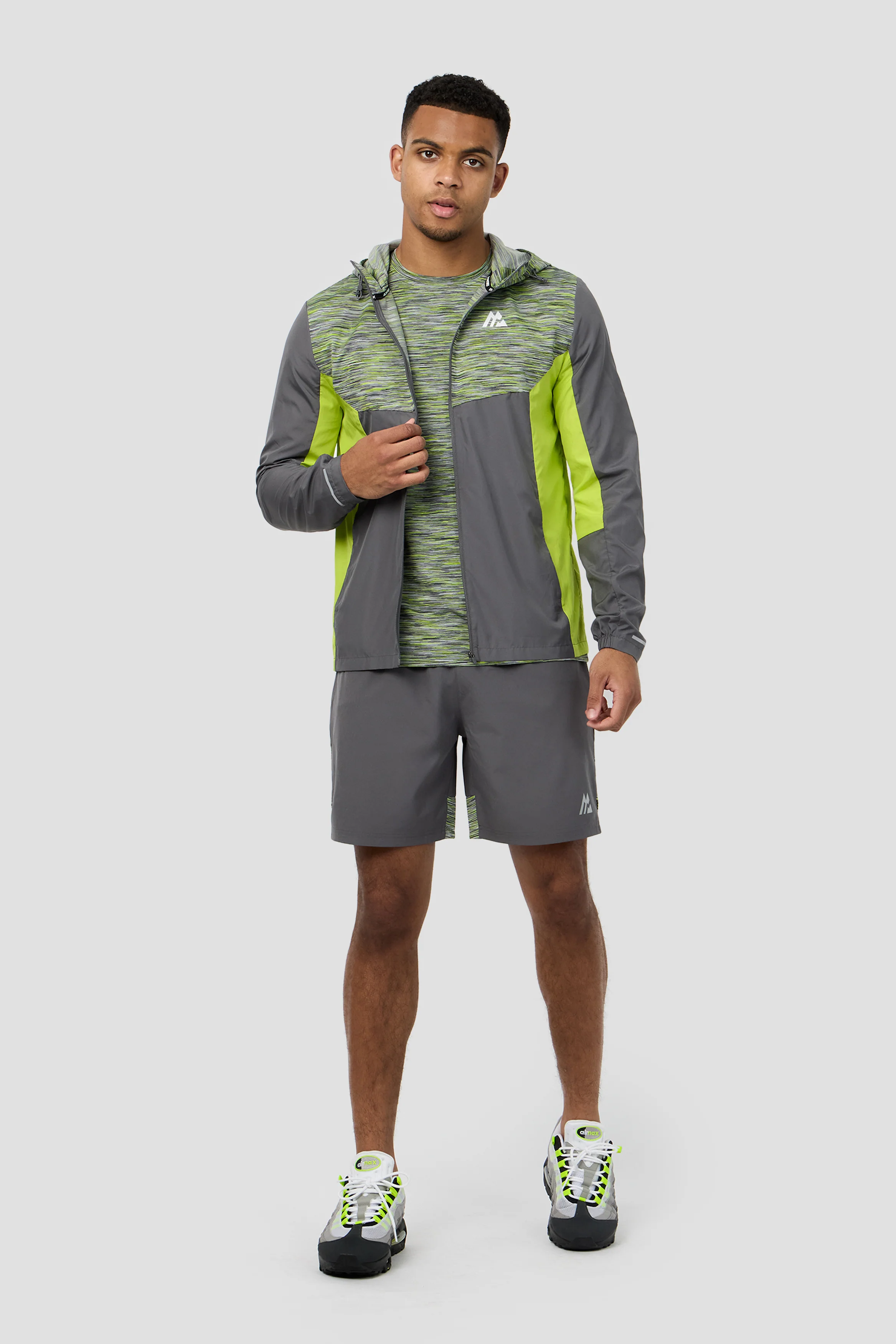 Trail Windbreaker - Lime/Grey - Image 7