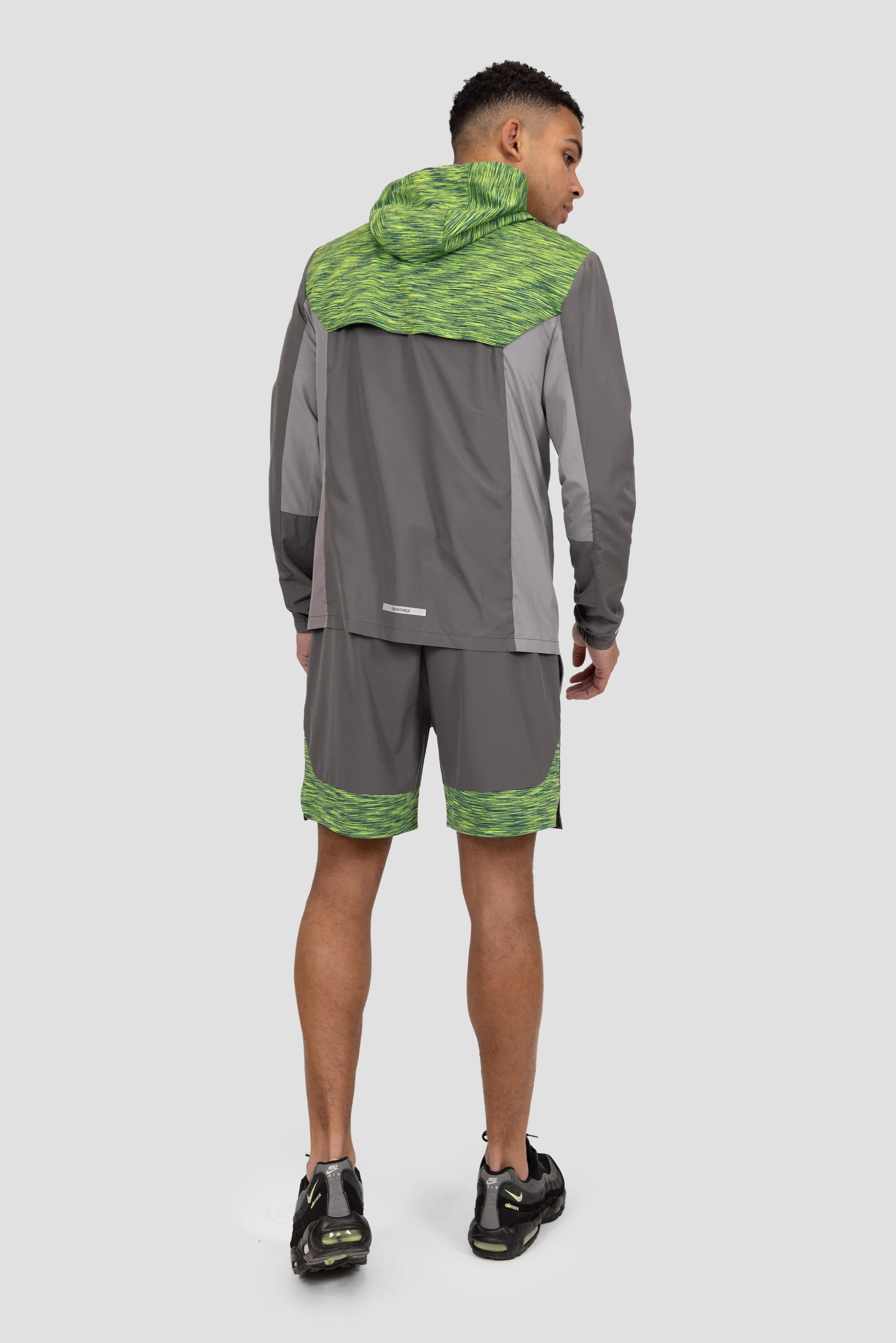 Trail Windbreaker - Grey/Green/Black - Image 4