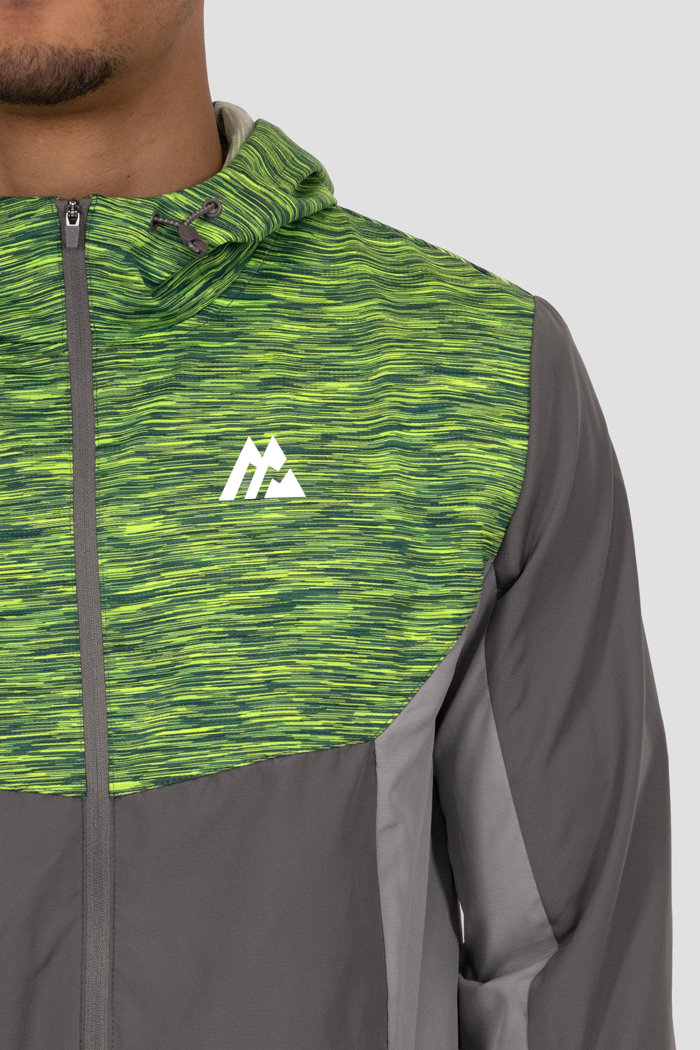 Trail Windbreaker - Grey/Green/Black - Image 5