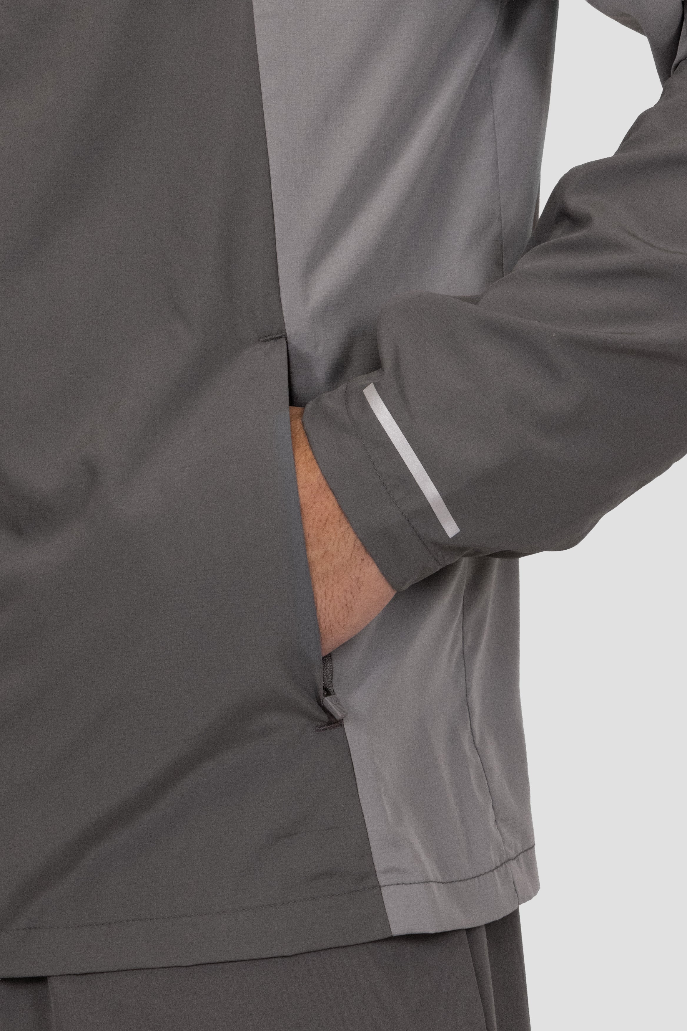 Trail Windbreaker - Grey/Green/Black - Image 6