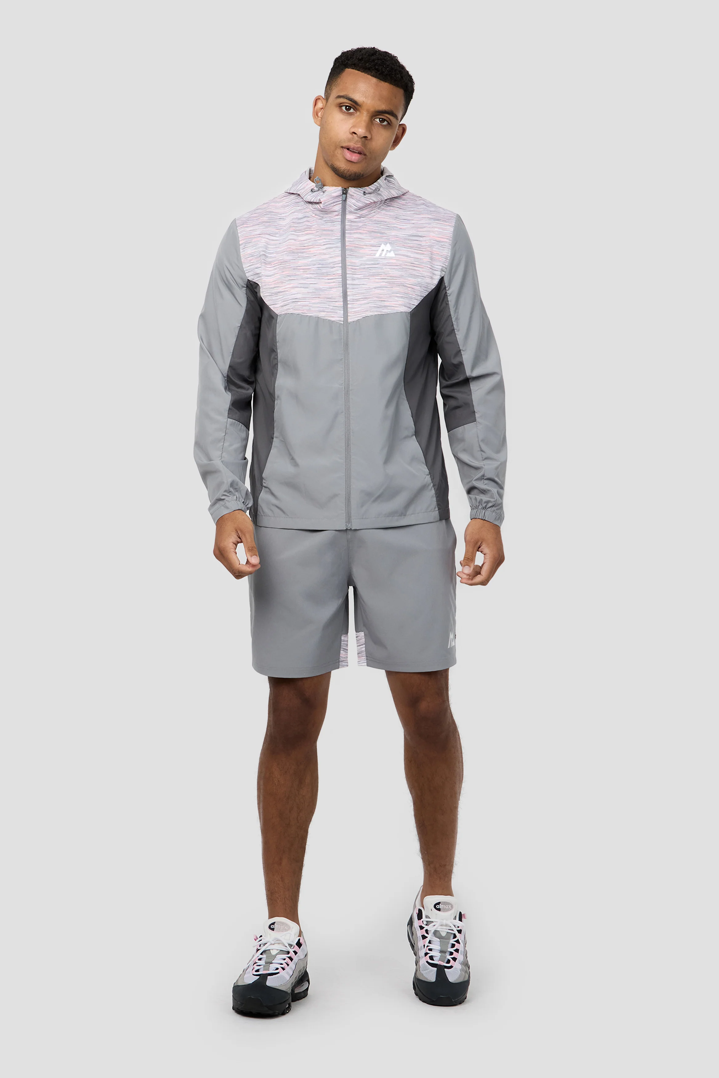 Trail Windbreaker - Grey/Pink/White - Image 3