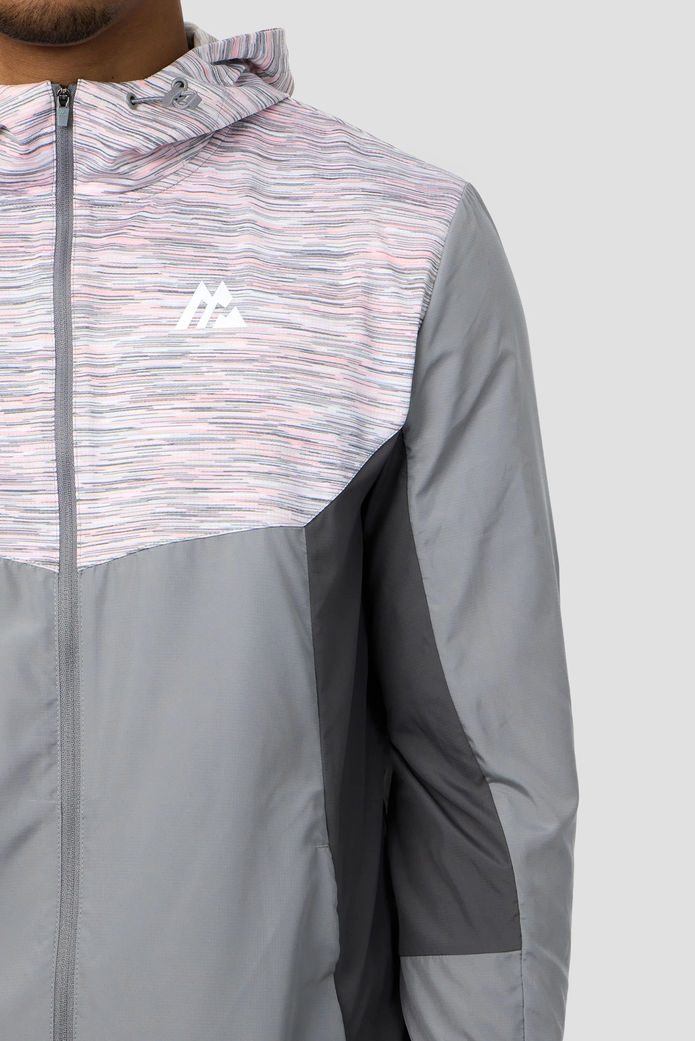 Trail Windbreaker - Grey/Pink/White - Image 5