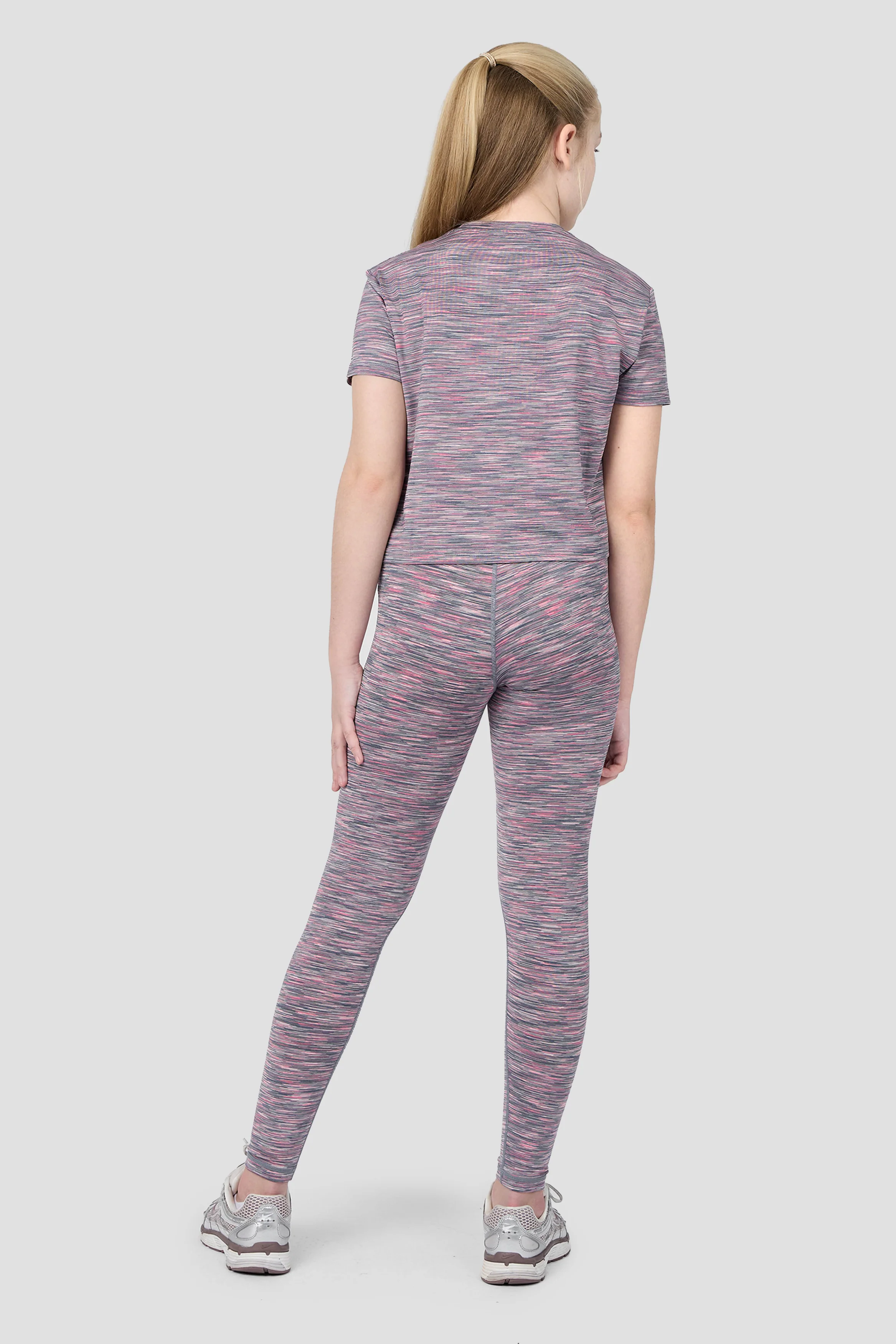 Girls Trail Box T-Shirt - Grey Multi/Pink - Image 3