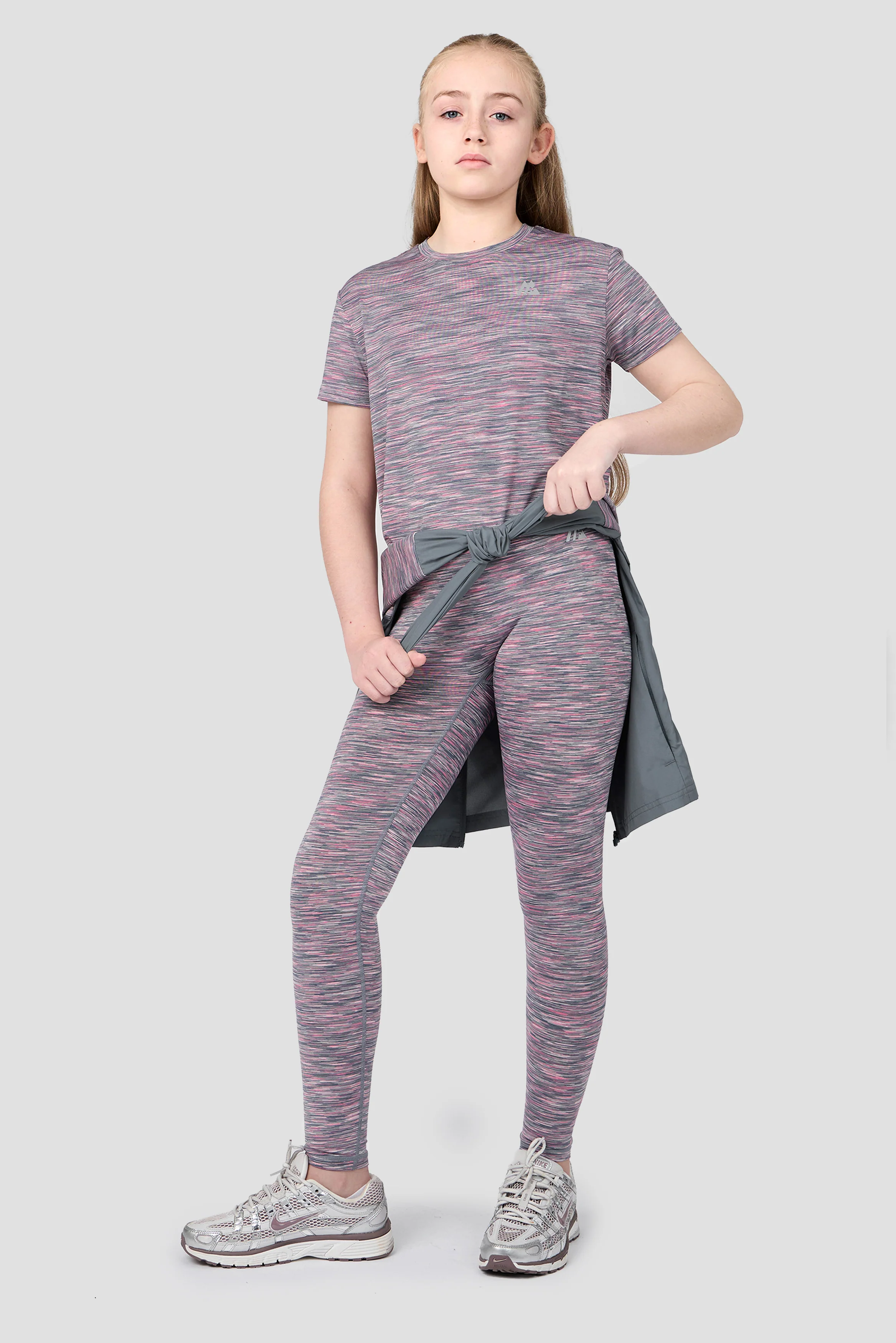 Girls Trail Box T-Shirt - Grey Multi/Pink - Image 4