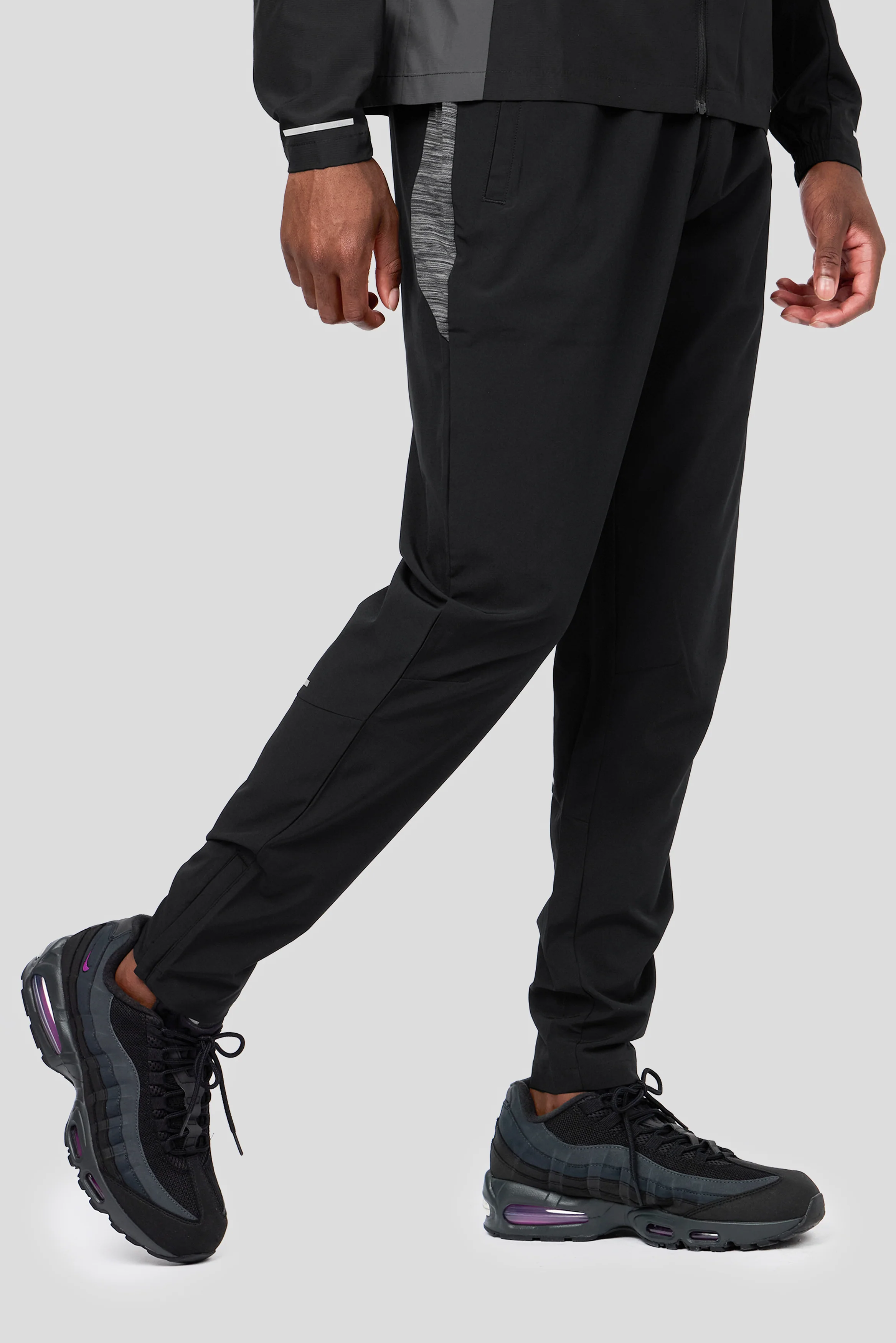 Trail Panel Running Pant - Black/Grey - Image 2