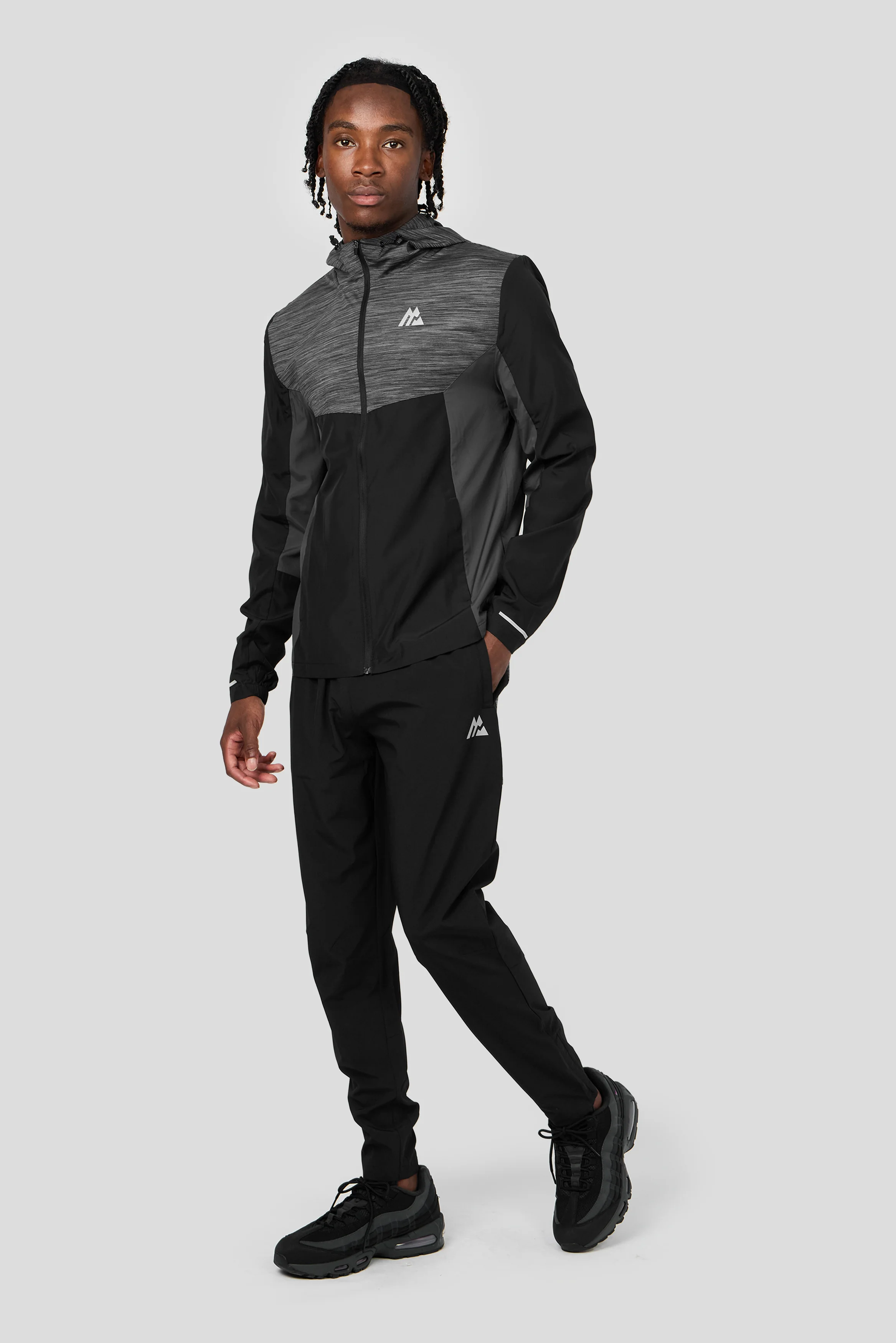 Trail Panel Running Pant - Black/Grey - Image 5