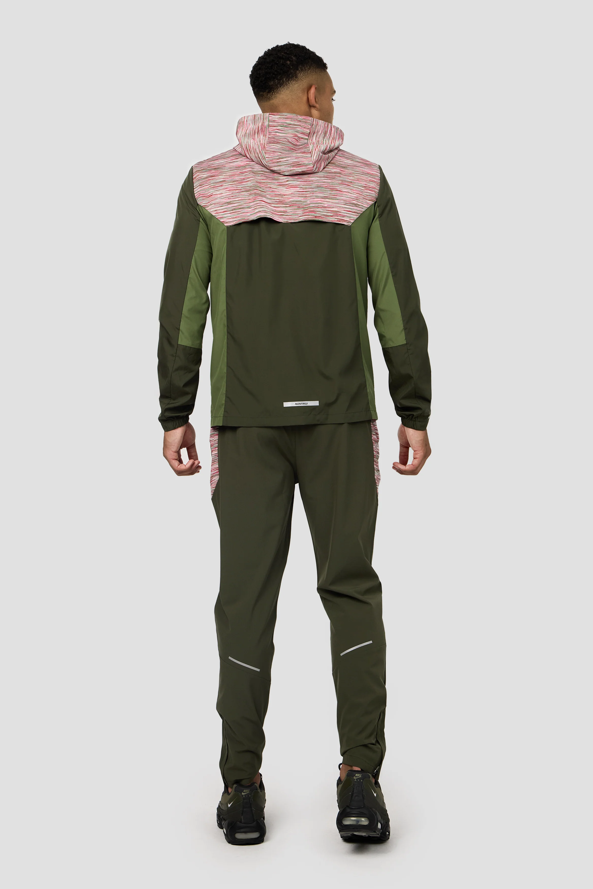 Trail Panel Running Pant - Khaki/Pink/Red - Image 6