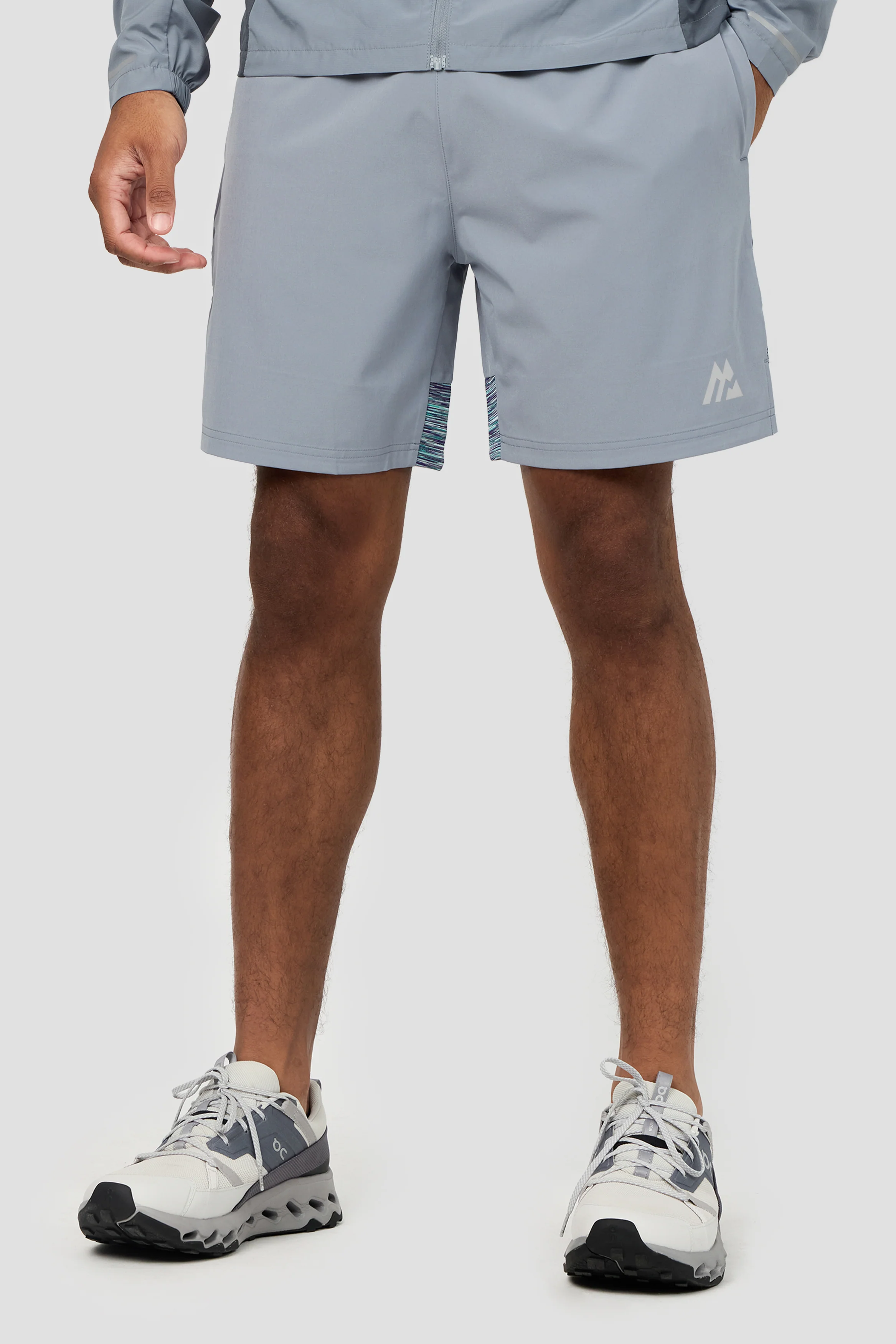 Trail Panel Short - Grey/Green/Purple - Image 3