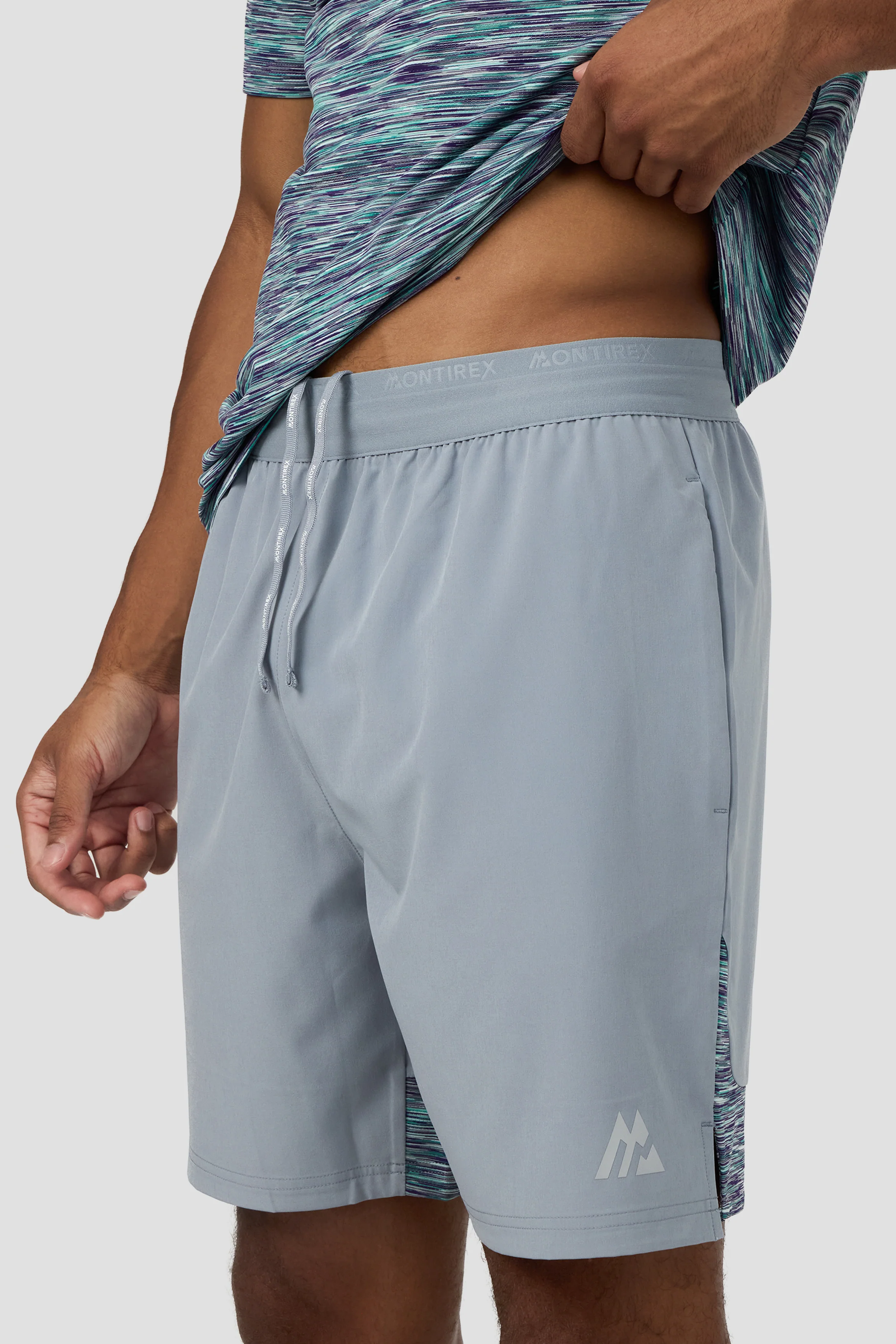 Trail Panel Short - Grey/Green/Purple - Image 8