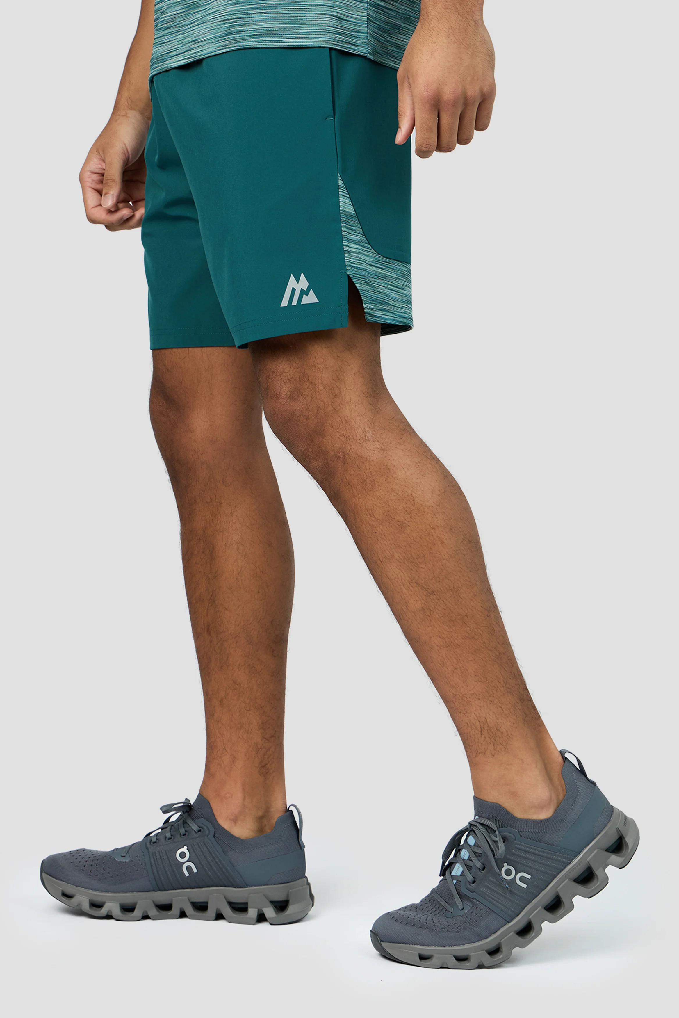 Trail Panel Short - Light Teal Multi