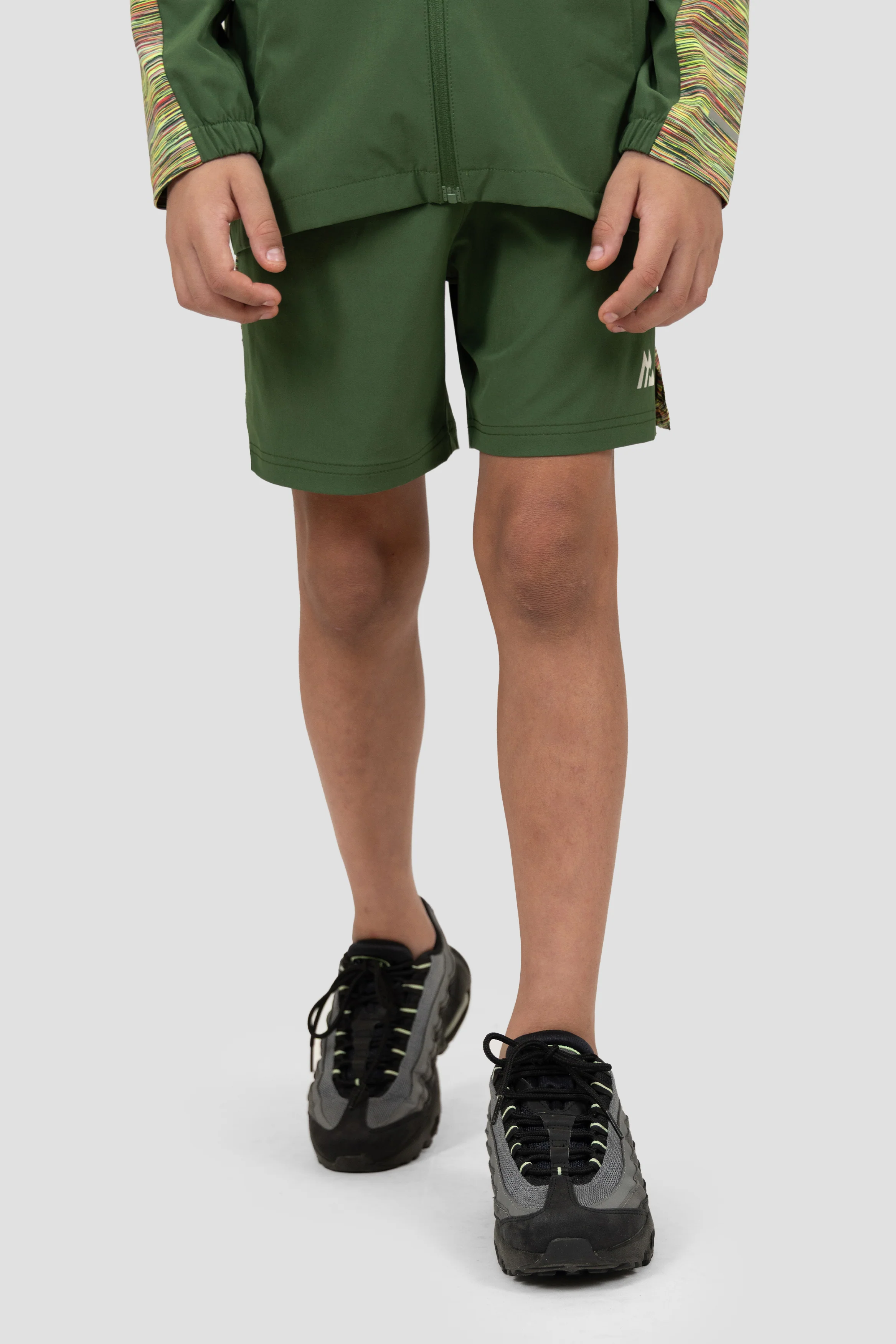 Boys Trail Panel Short - Khaki/Orange/Black - Image 3