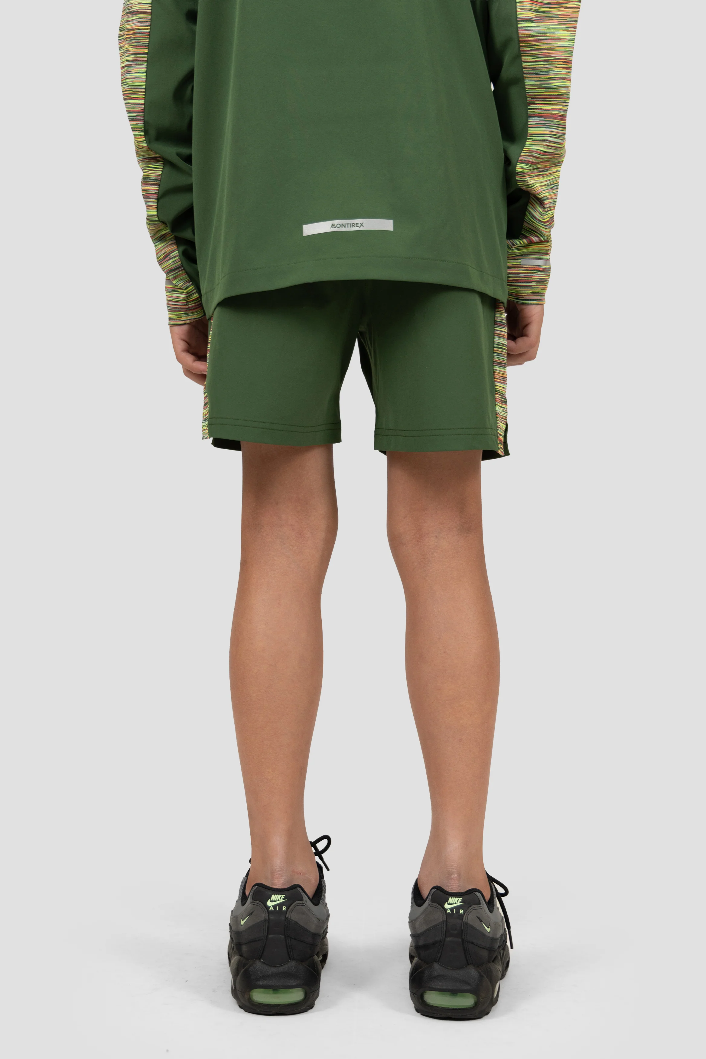 Boys Trail Panel Short - Khaki/Orange/Black - Image 4