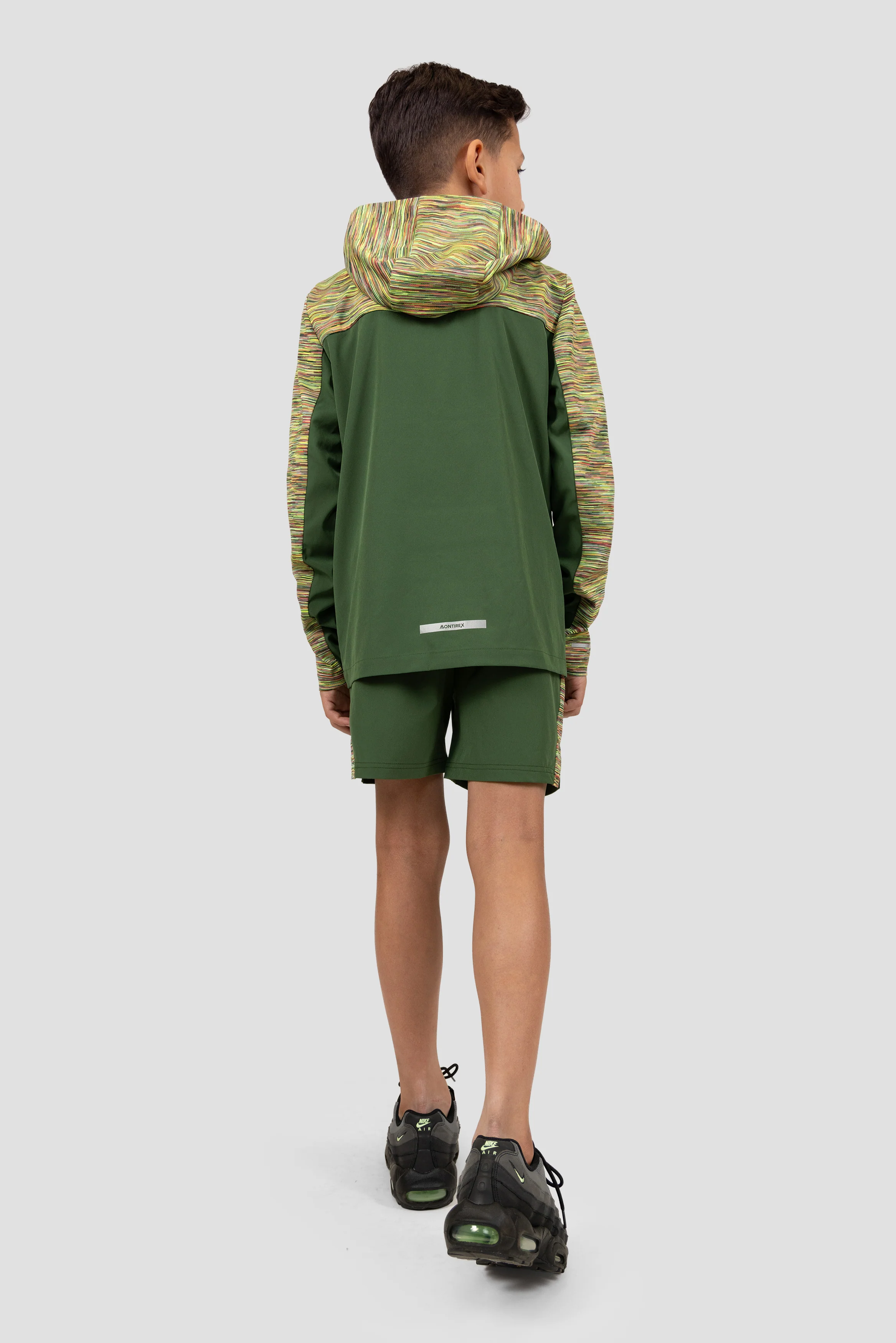 Boys Trail Panel Short - Khaki/Orange/Black - Image 6