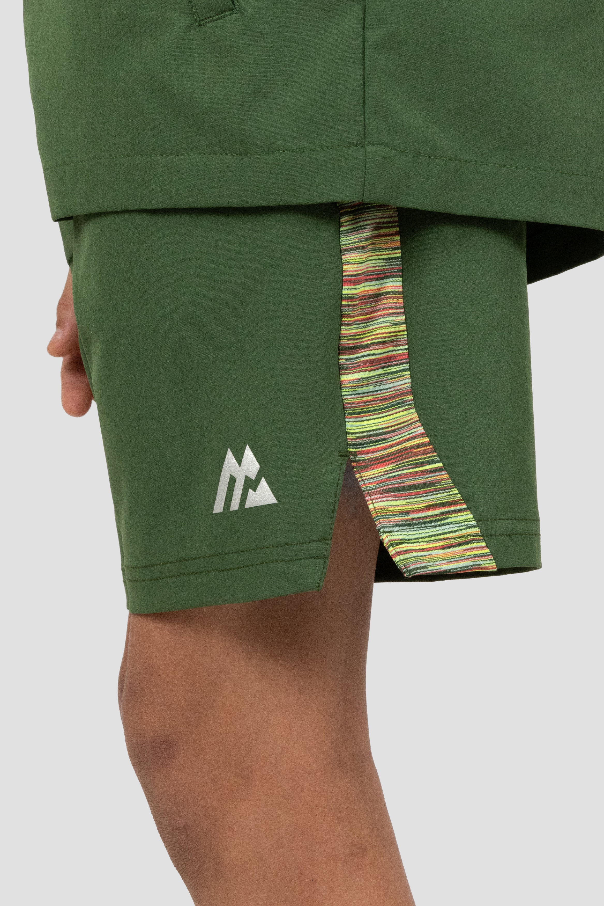 Boys Trail Panel Short - Khaki/Orange/Black - Image 7