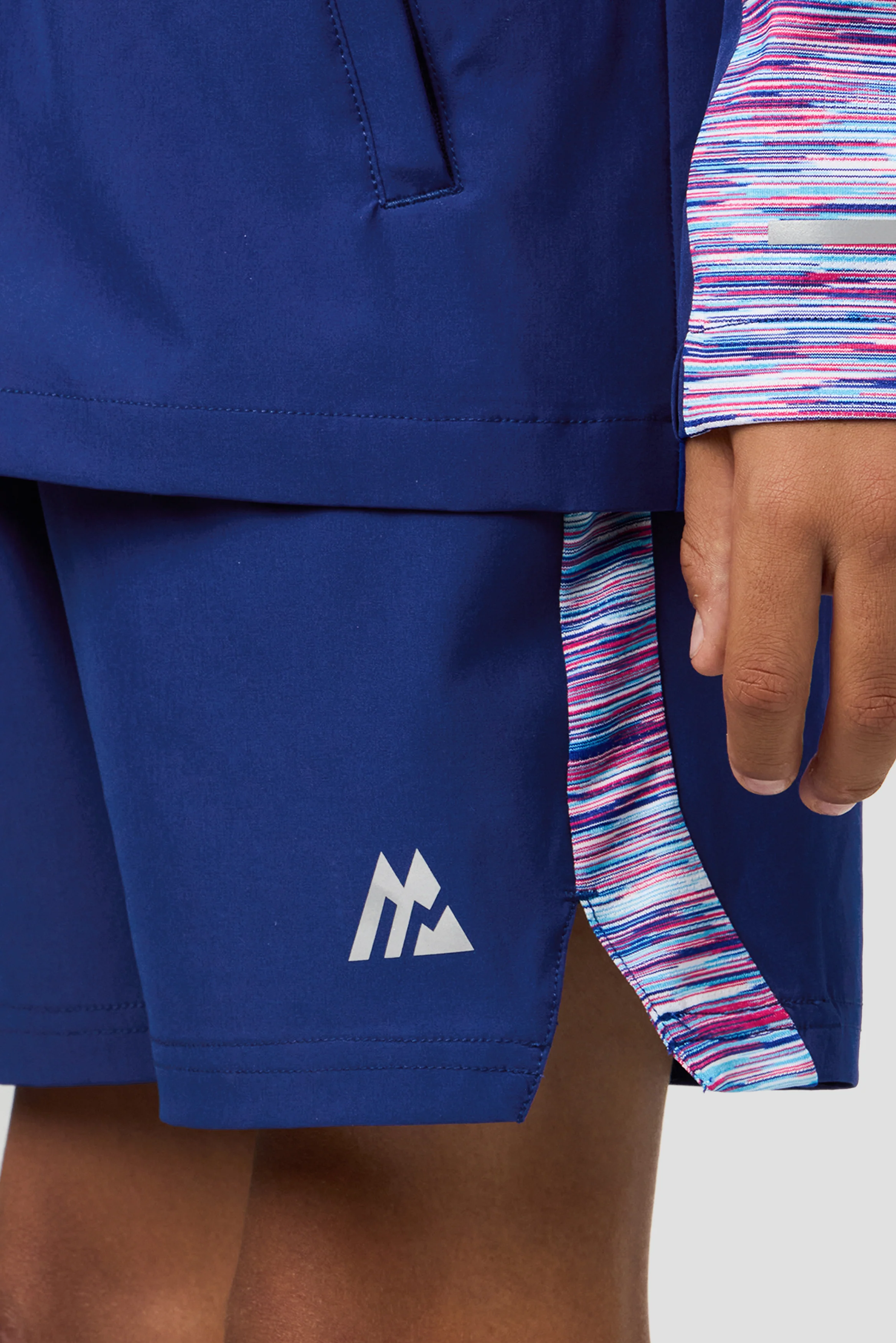 Boys Trail Panel Short - Blue/Pink/White - Image 4
