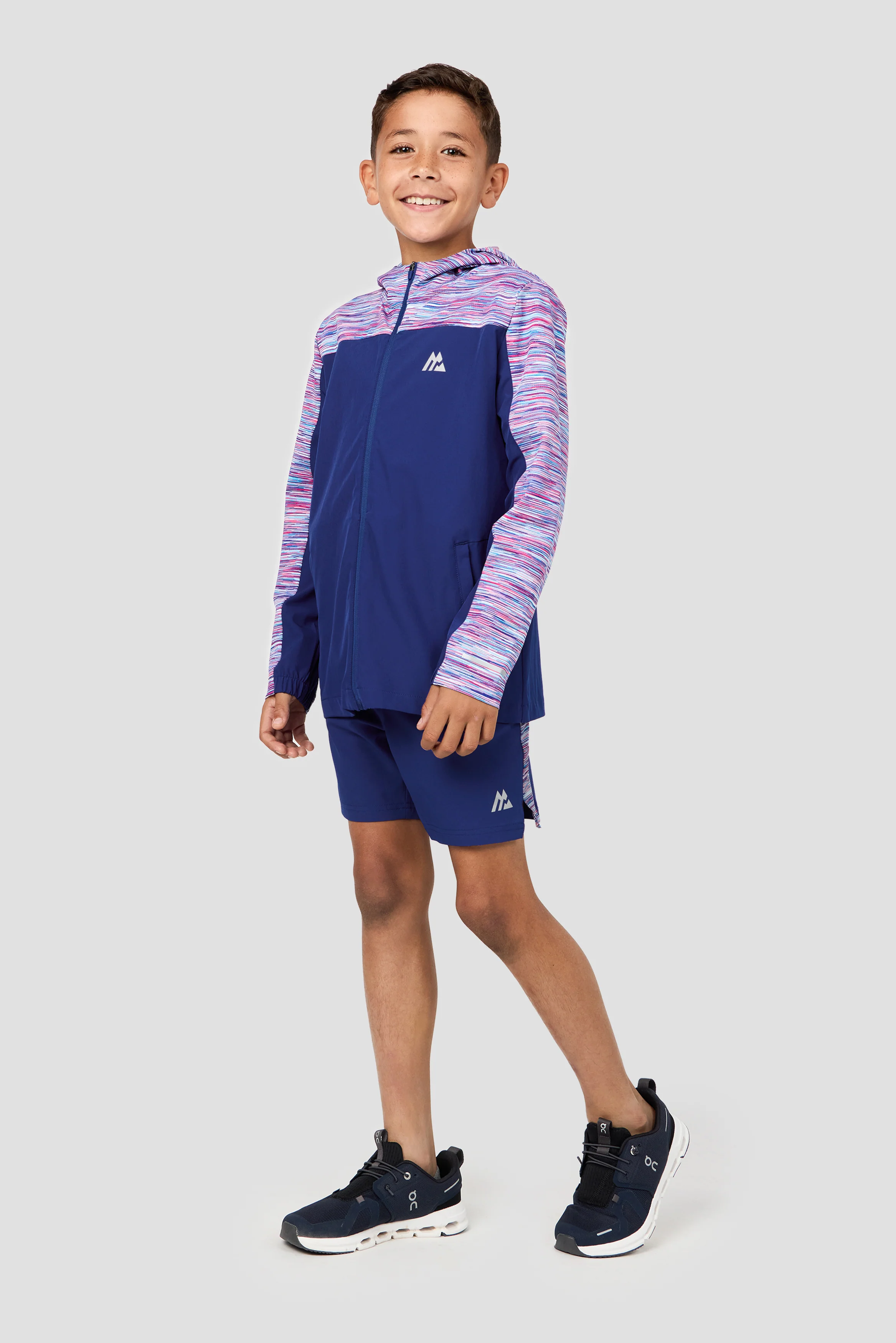 Boys Trail Panel Short - Blue/Pink/White - Image 7