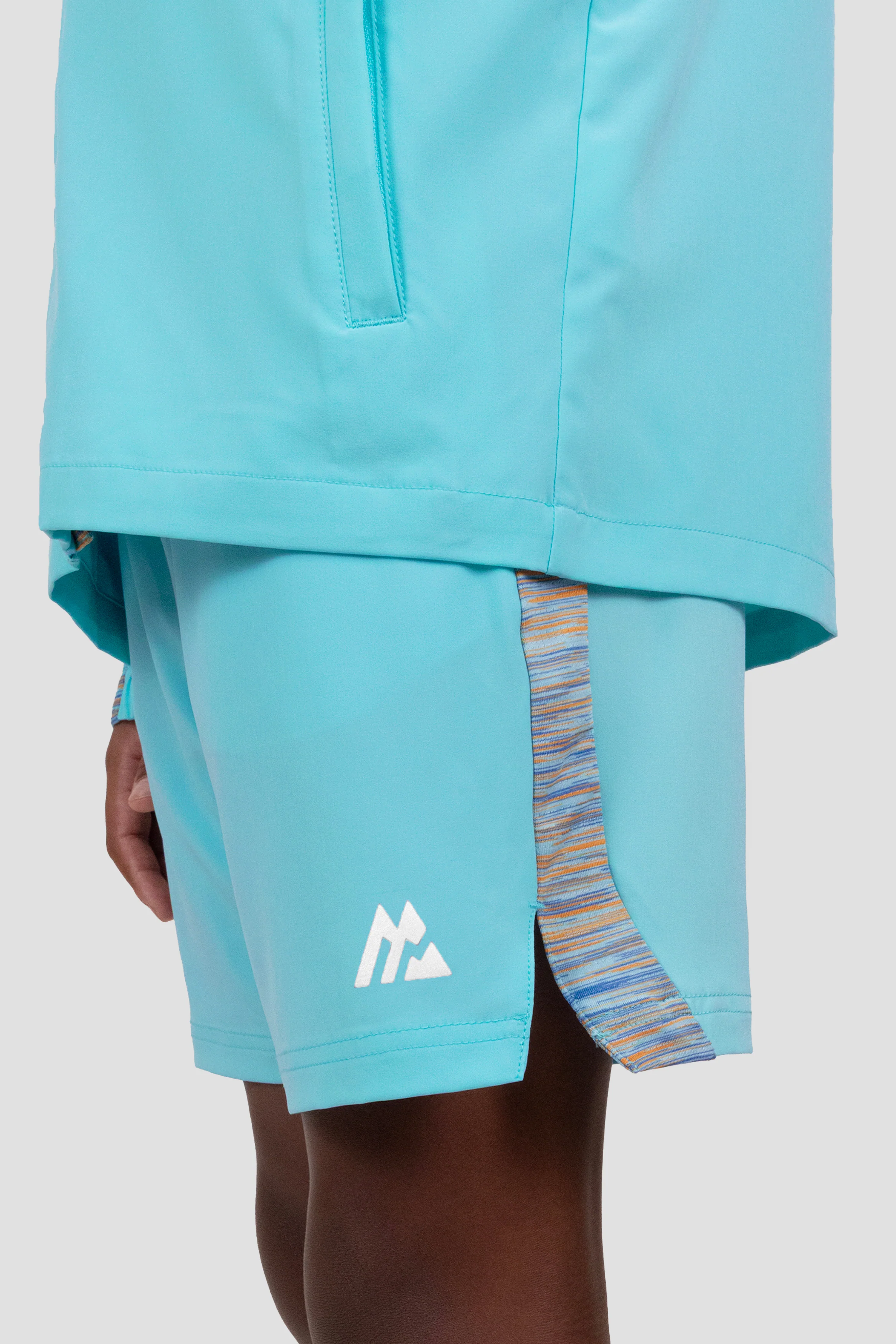 Boys Trail Panel Short - Blue/Orange - Image 5