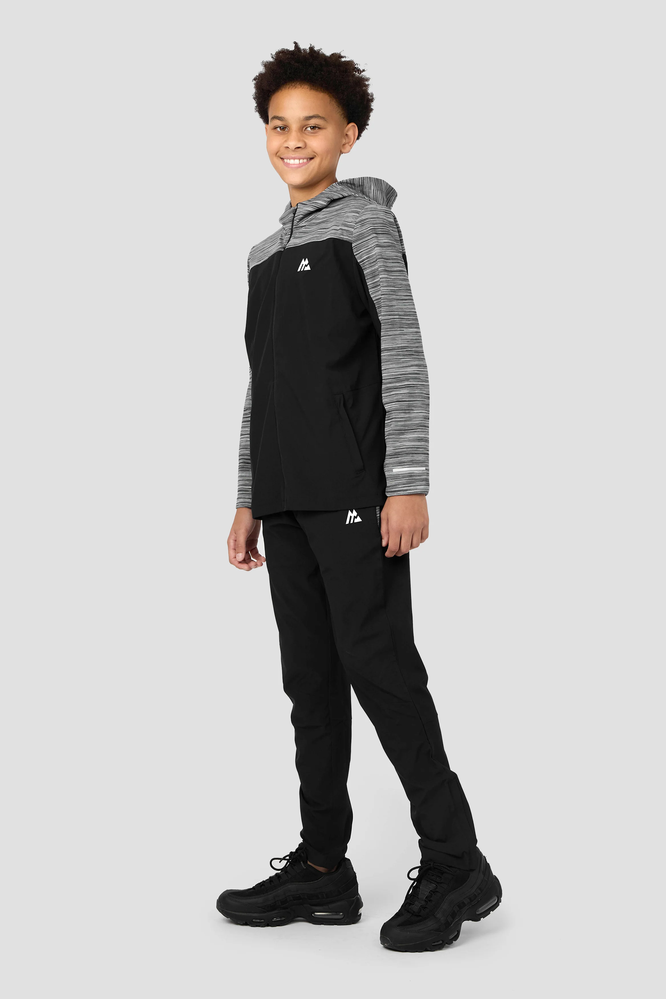 Boys Trail Panel Woven Pant - Black/Platinum Grey/Cement Grey/White - Image 5