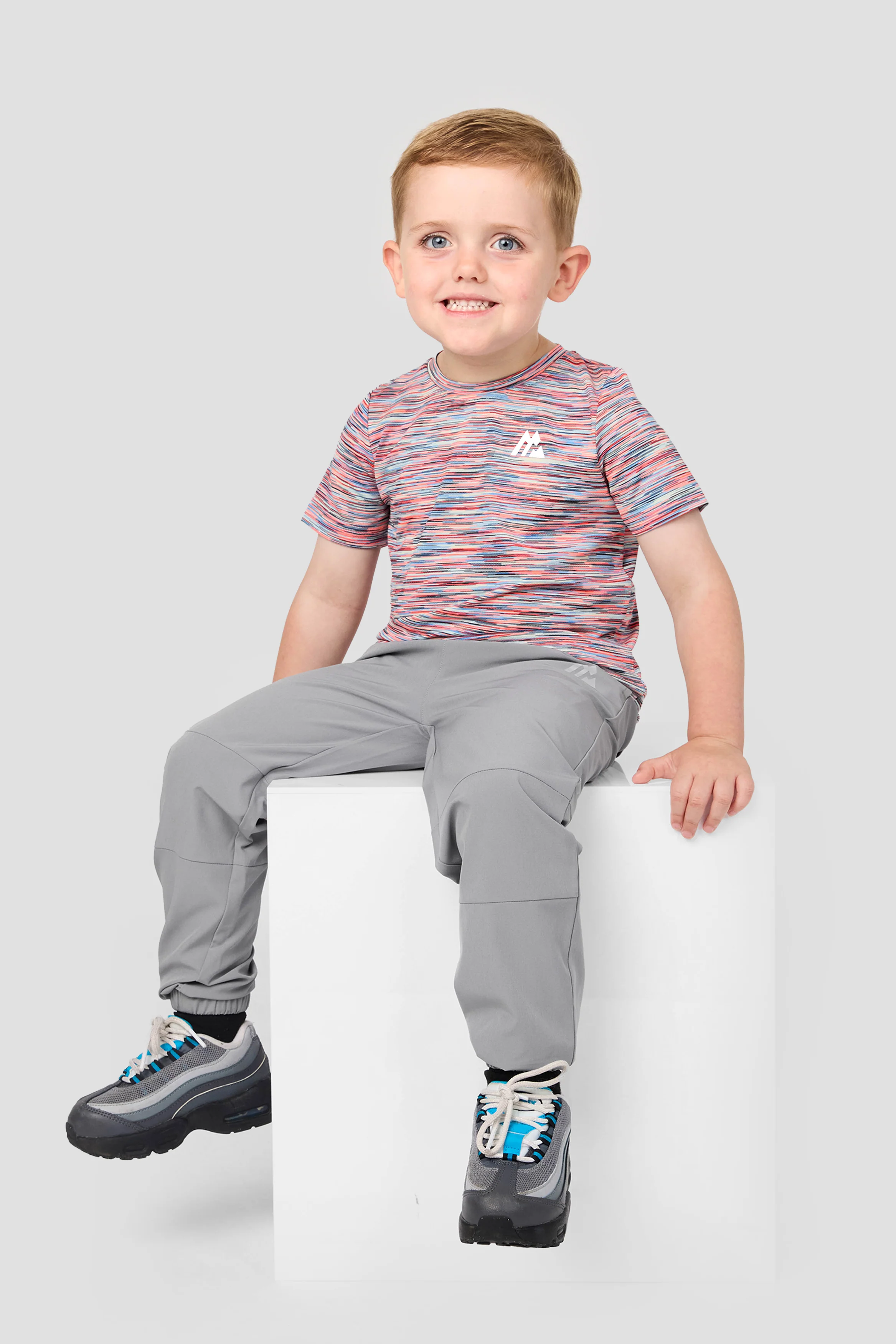 Infant Boys Trail T-Shirt/Pant Set - Blue/Coral/Black - Image 3