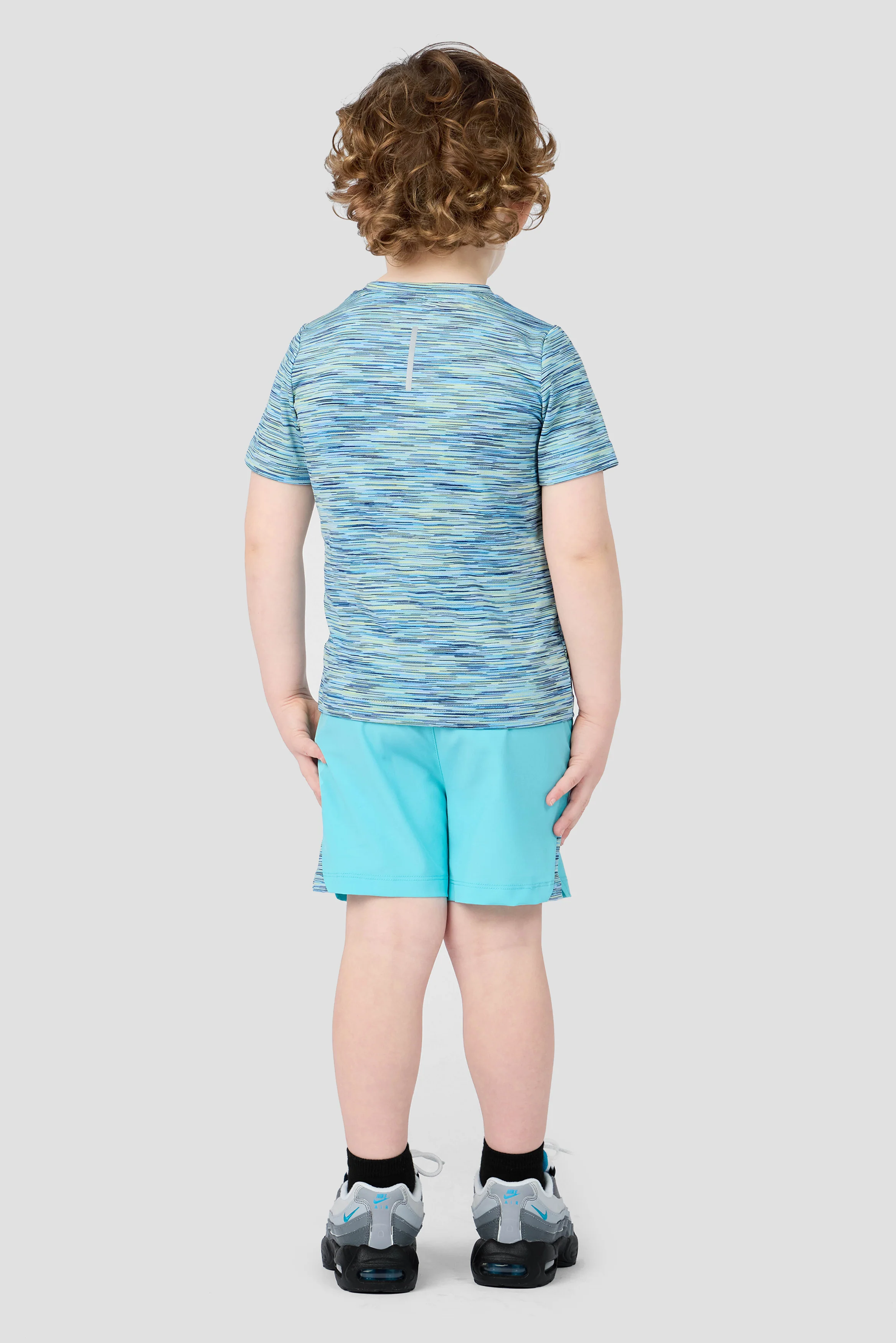Infant Boys Trail T-Shirt/Short Set - Neon Sky/Blue/Citrus - Image 2