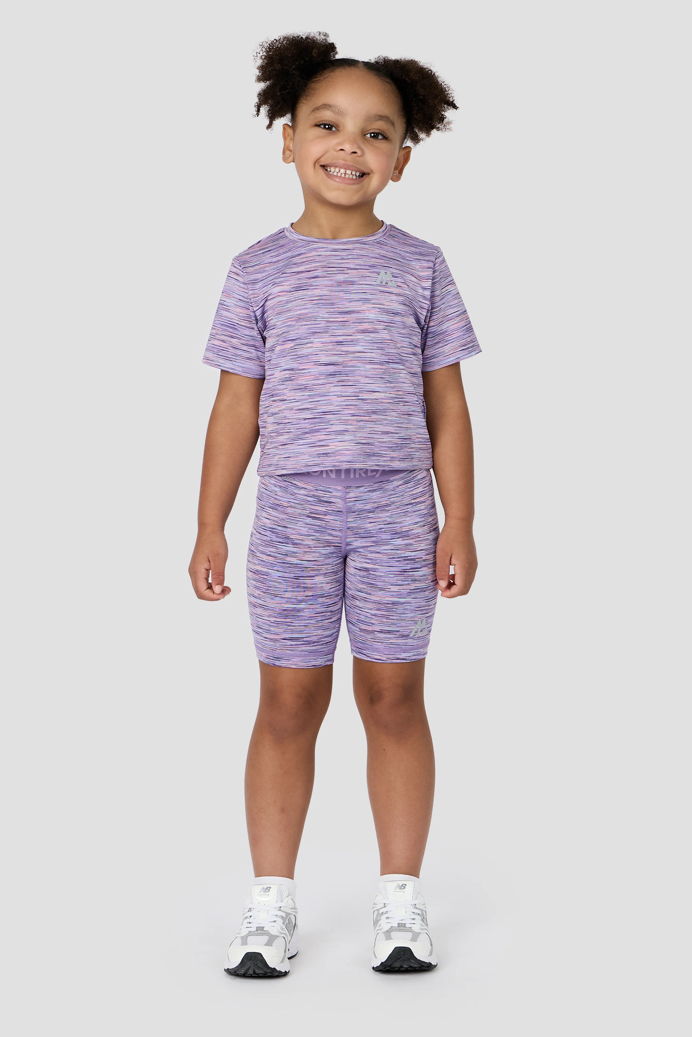 Infant Girls Trail T-Shirt/Cycling Short Set - Purple/Lilac/Pink