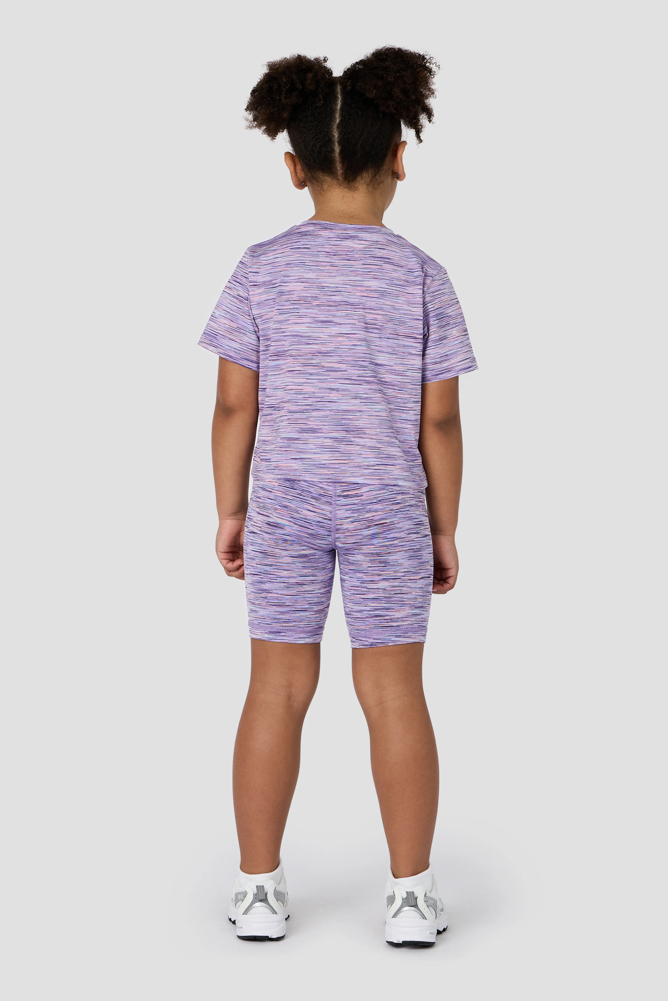 Infant Girls Trail T-Shirt/Cycling Short Set - Purple/Lilac/Pink - Image 2