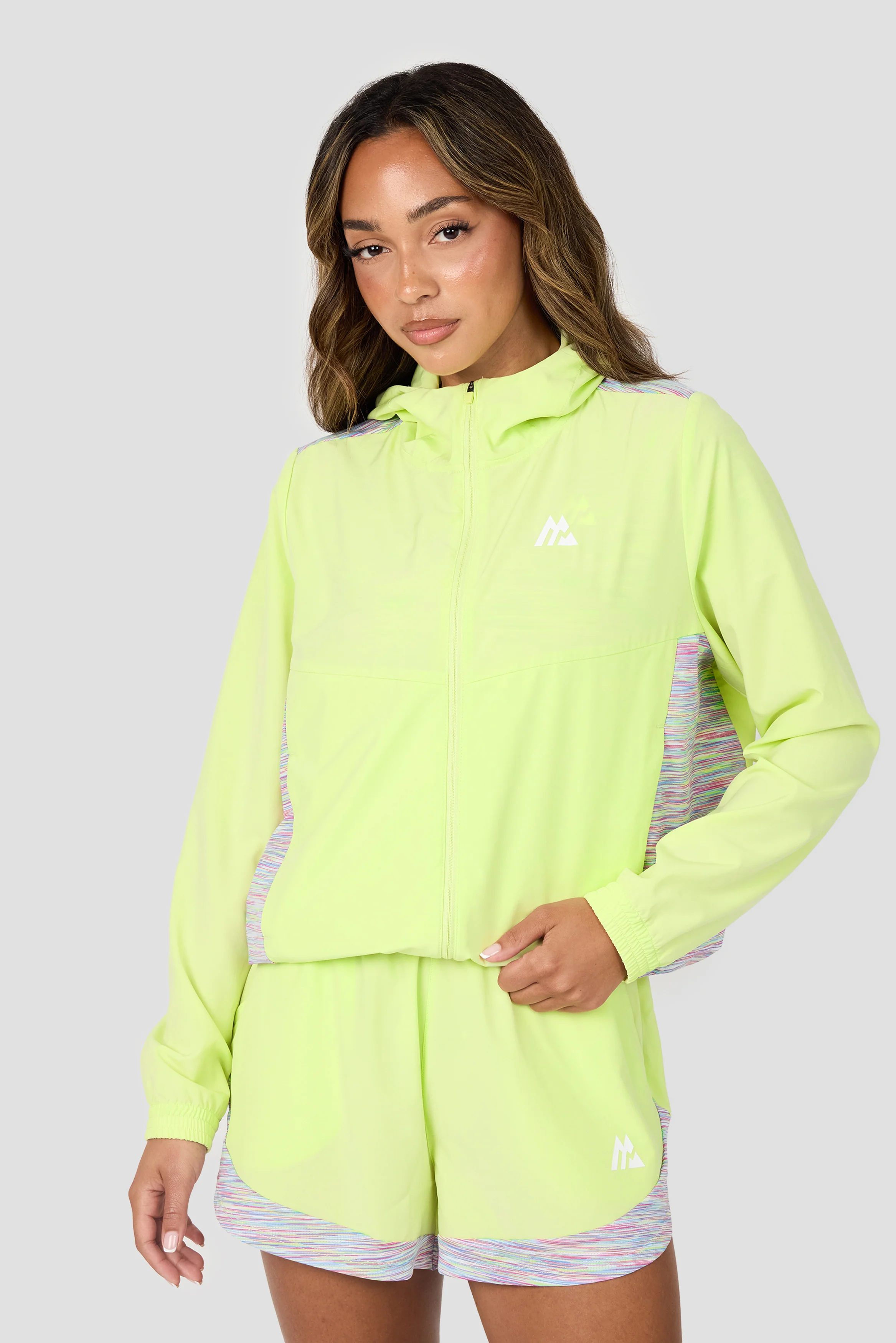 Women's Trail Windbreaker - Green/Pink/Blue