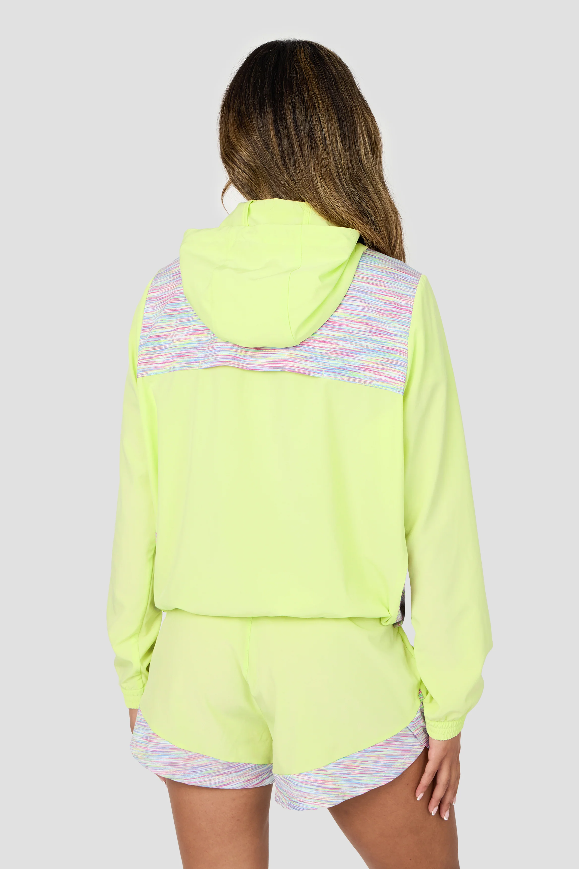 Women's Trail Windbreaker - Green/Pink/Blue - Image 2