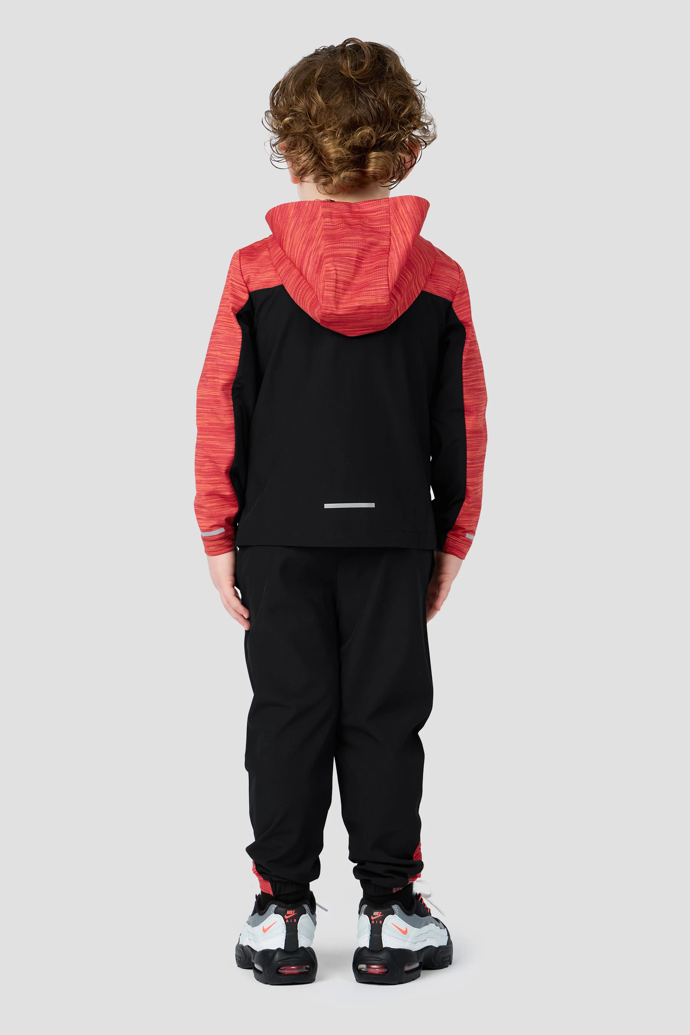 Infant Boys Trail Windbreaker/Pant Set - Black/Red/Orange - Image 2