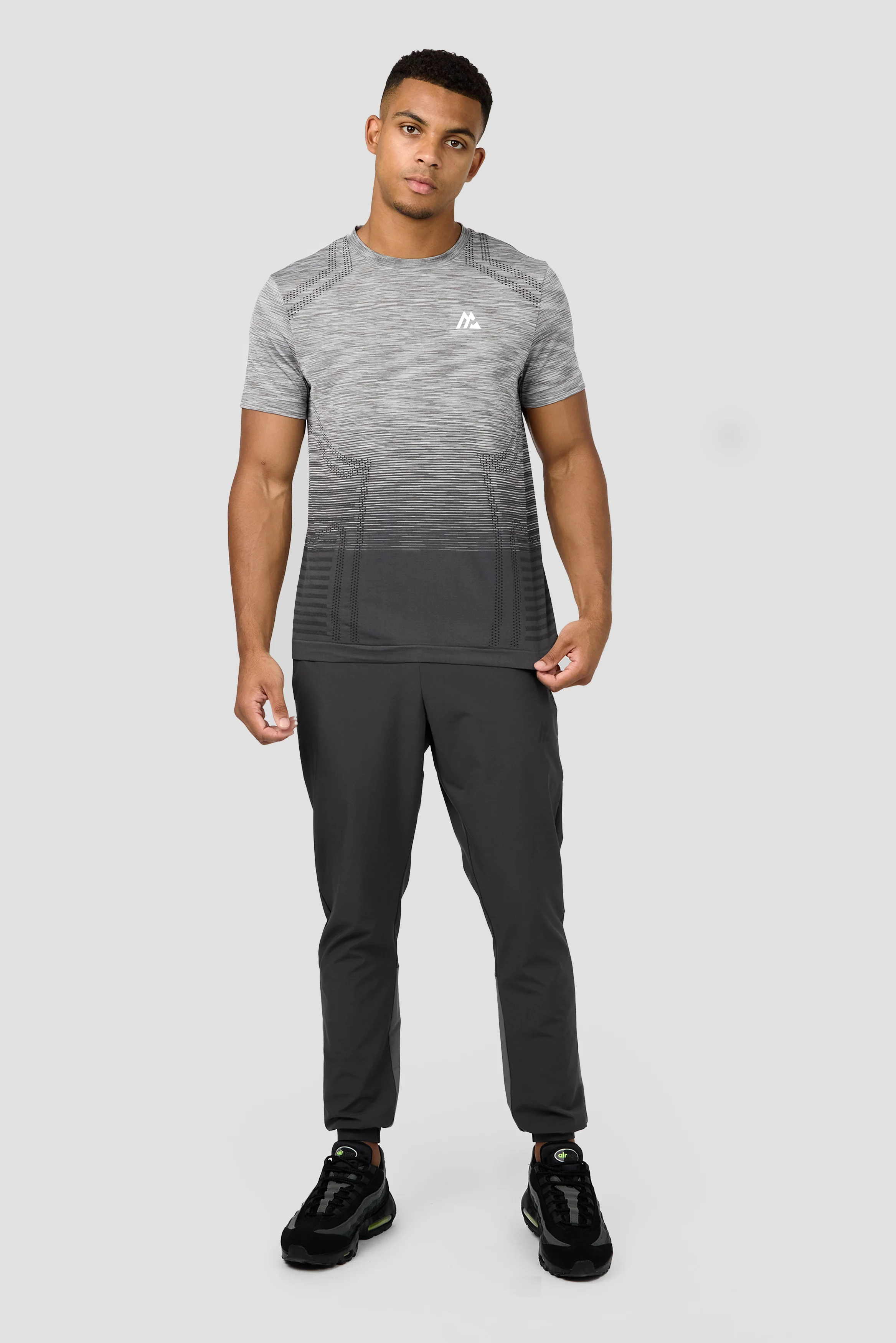 Vector Seamless T-Shirt - Grey/Black - Image 3