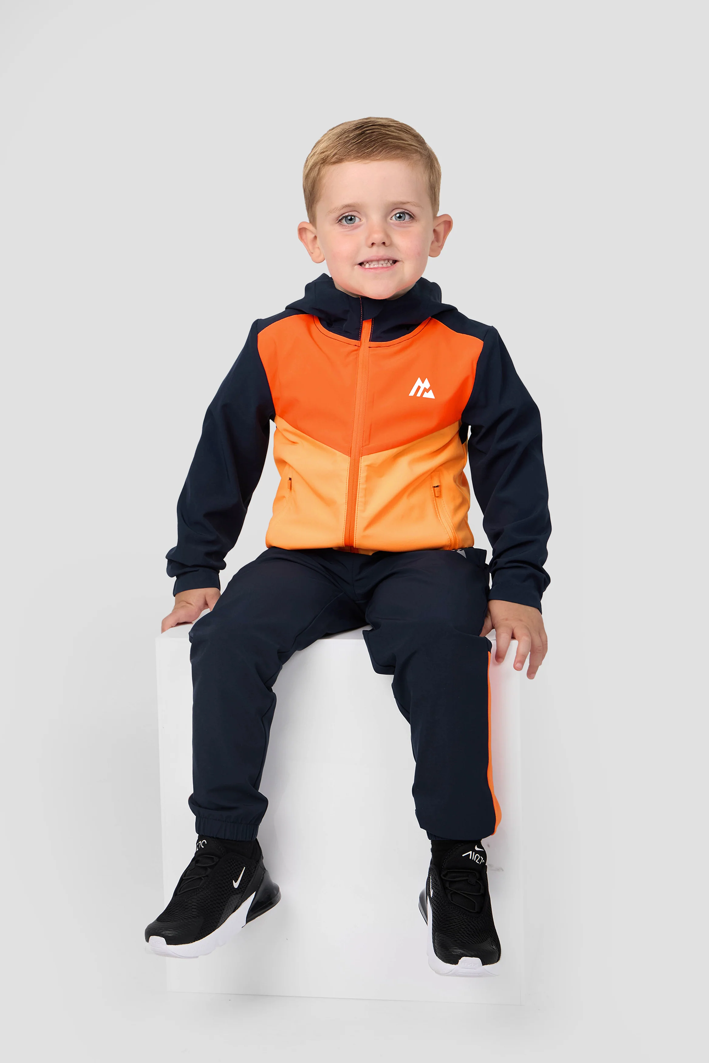 Infant Boys Velocity WIndbreaker - Midnight Blue/Fiery Orange/Ice Tango - Image 3