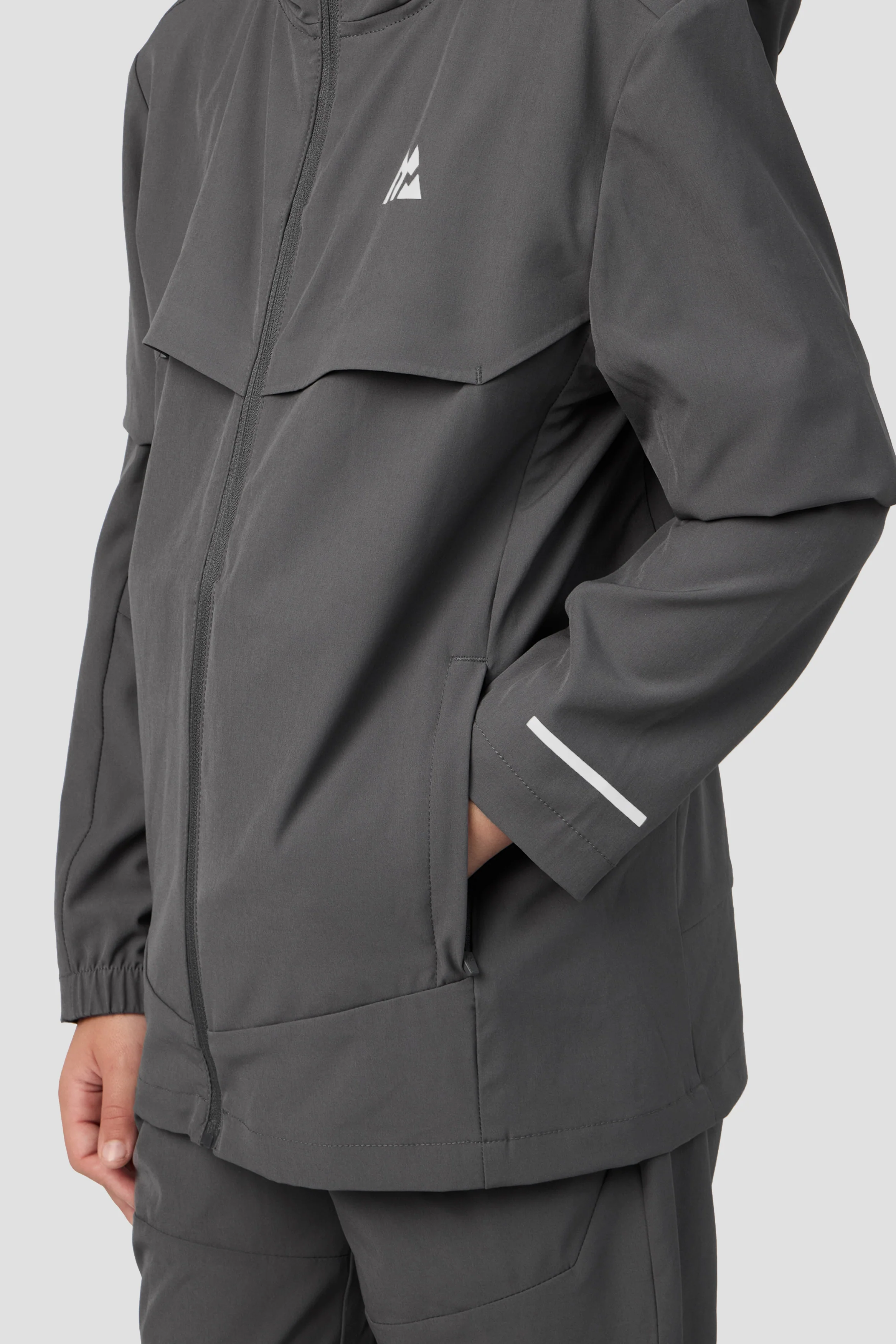 Boys Velocity Jacket - Cement Grey - Image 5