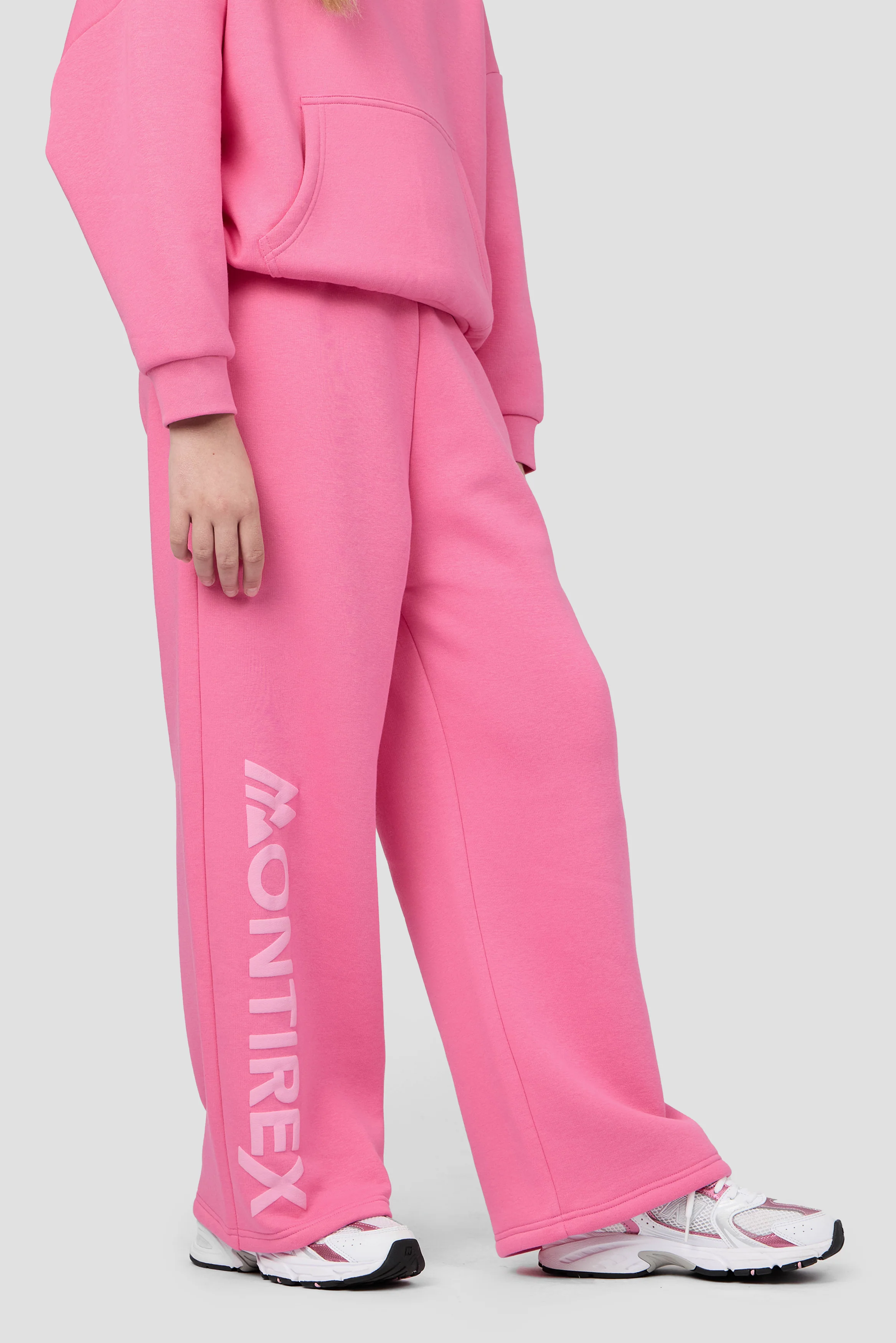 Girls Vibe Wide Leg Jogger - Framboise - Image 2