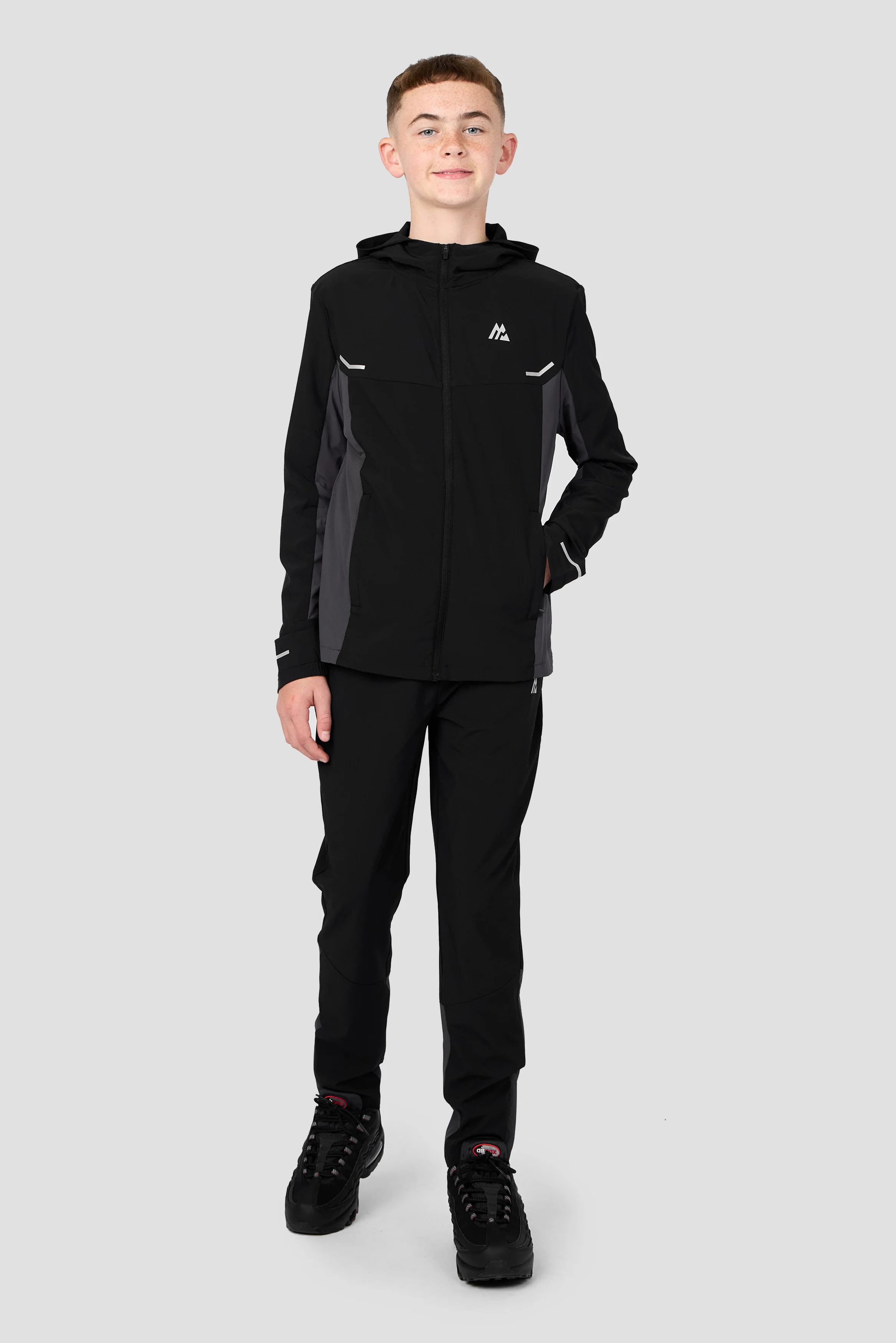 Boys Vortex Jacket - Black/Asphalt - Image 3