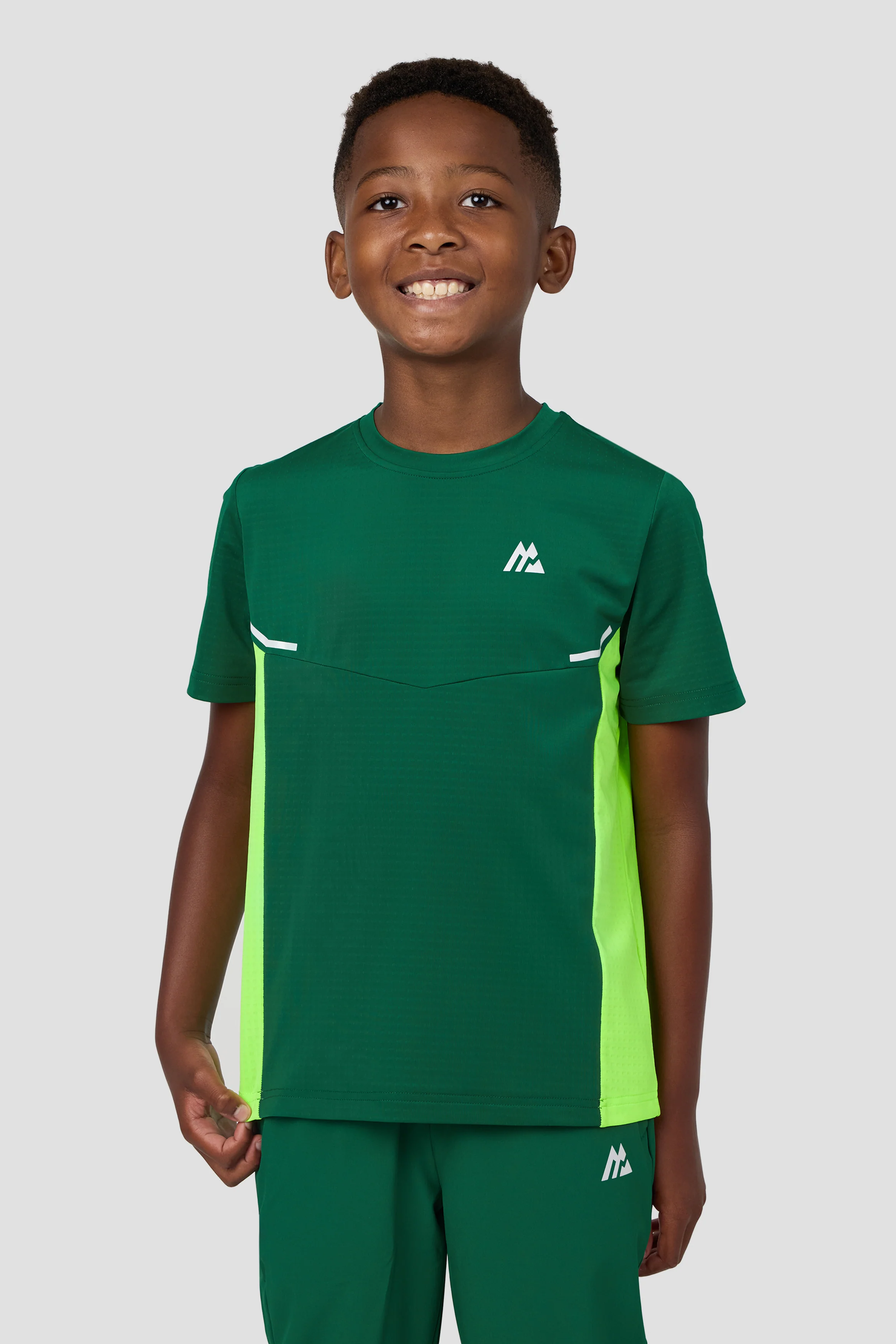 Boys Vortex T-Shirt - Sherwood/Neon Green