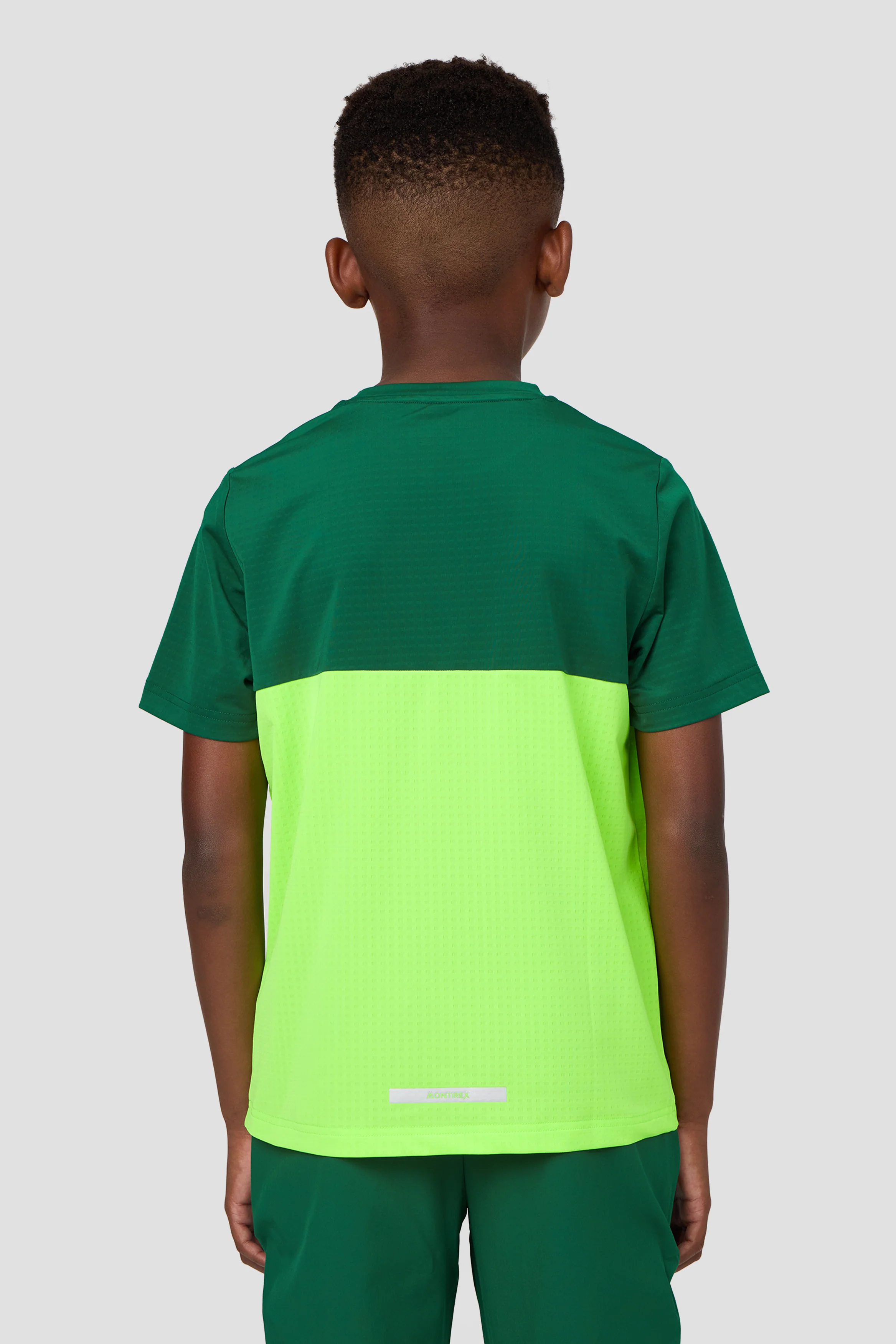 Boys Vortex T-Shirt - Sherwood/Neon Green - Image 2